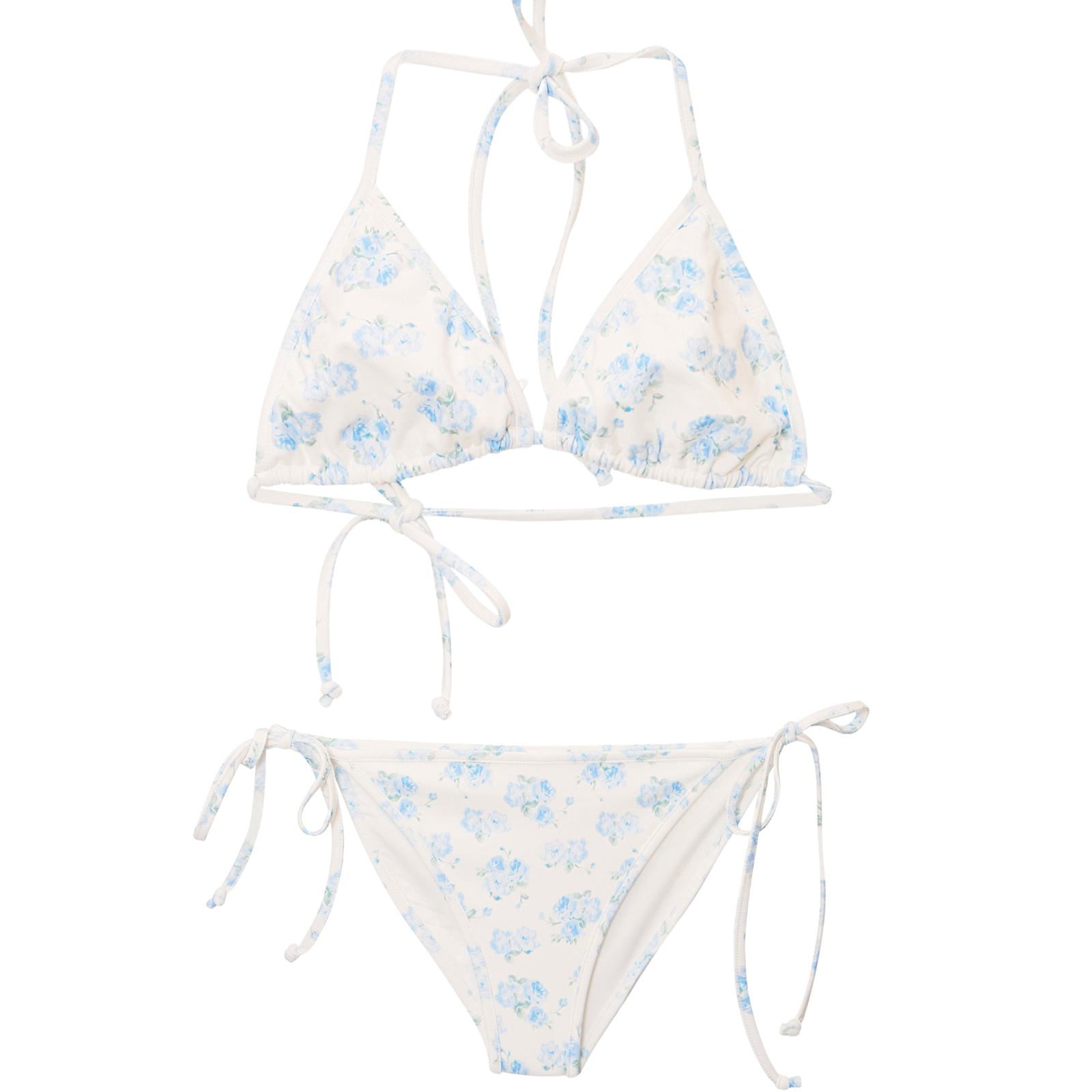 Love Shack Fancy Tween Dannie Bikini Blue Marina Accessories Love Shack Fancy Floral Y/S (7/8)