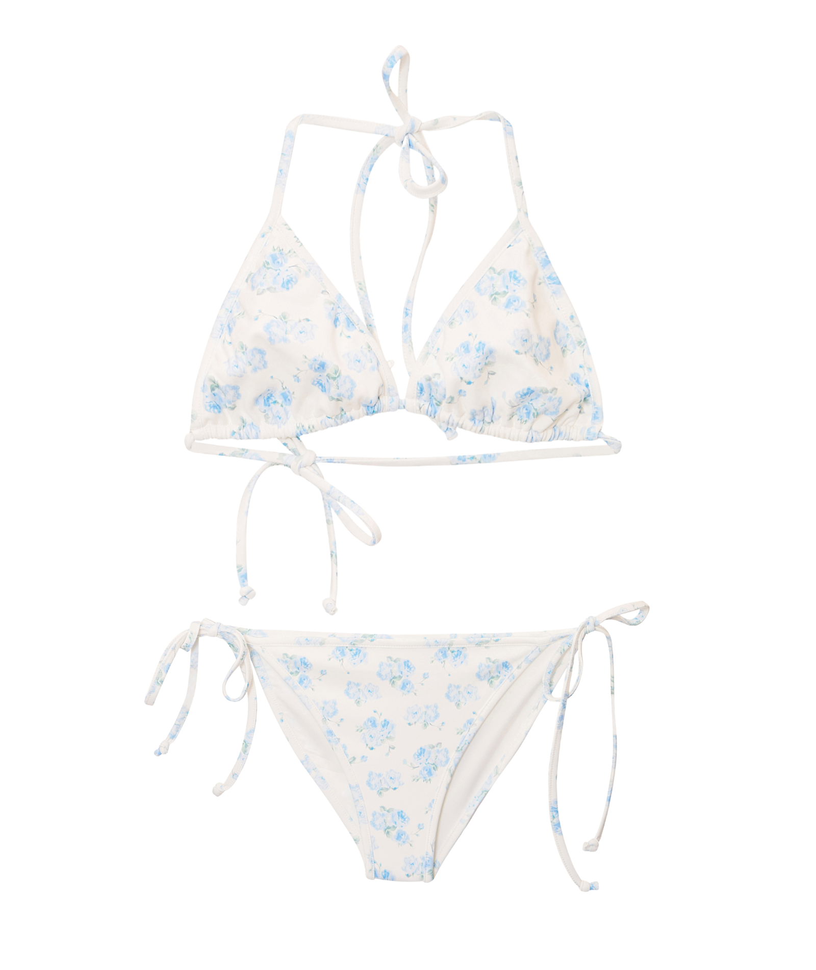 Love Shack Fancy Tween Dannie Bikini Blue Marina Accessories Love Shack Fancy Floral Y/S (7/8)