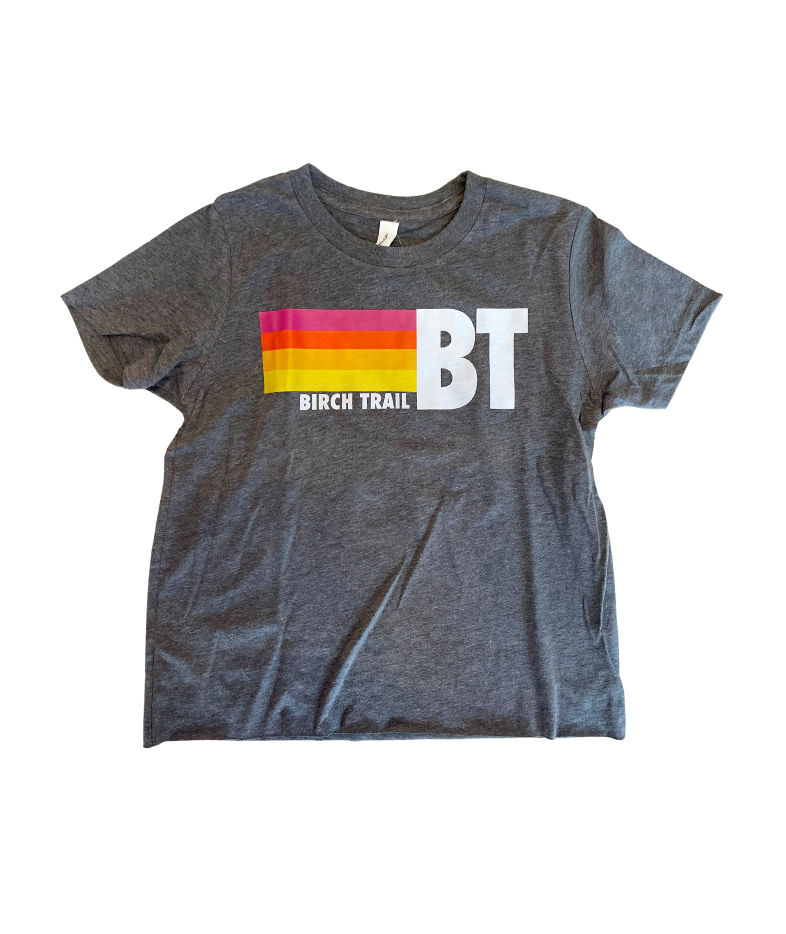 Girls Birch Trail Nation Charcoal Grey Camp Tee Distressed/seasonal girls Frankie's Exclusives Charcoal Grey Y/S (6/8)