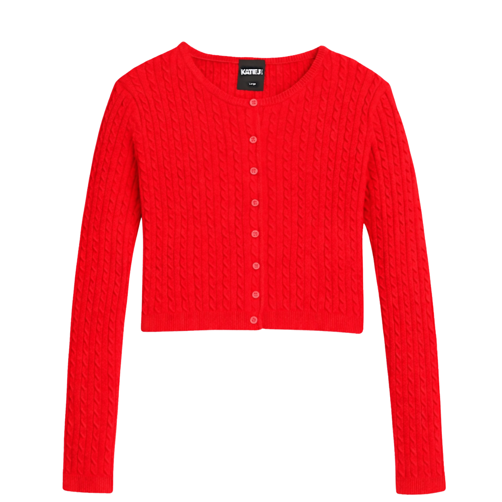 Katie J NYC Girls Rory Crew Cardigan Girls Casual Tops Katie J NYC Cherry Red Y/S (7/8)