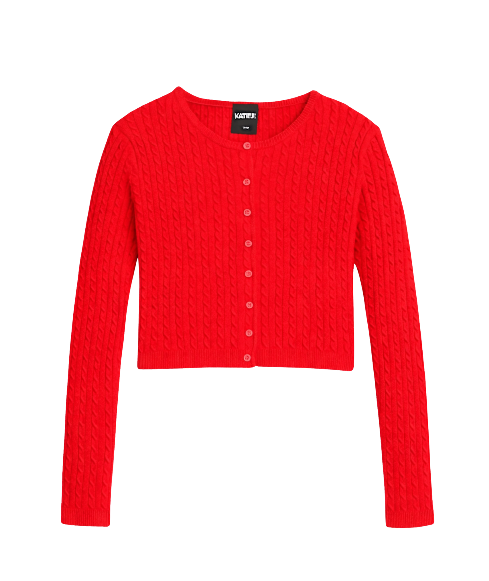 Katie J NYC Girls Rory Crew Cardigan Girls Casual Tops Katie J NYC Cherry Red Y/S (7/8)