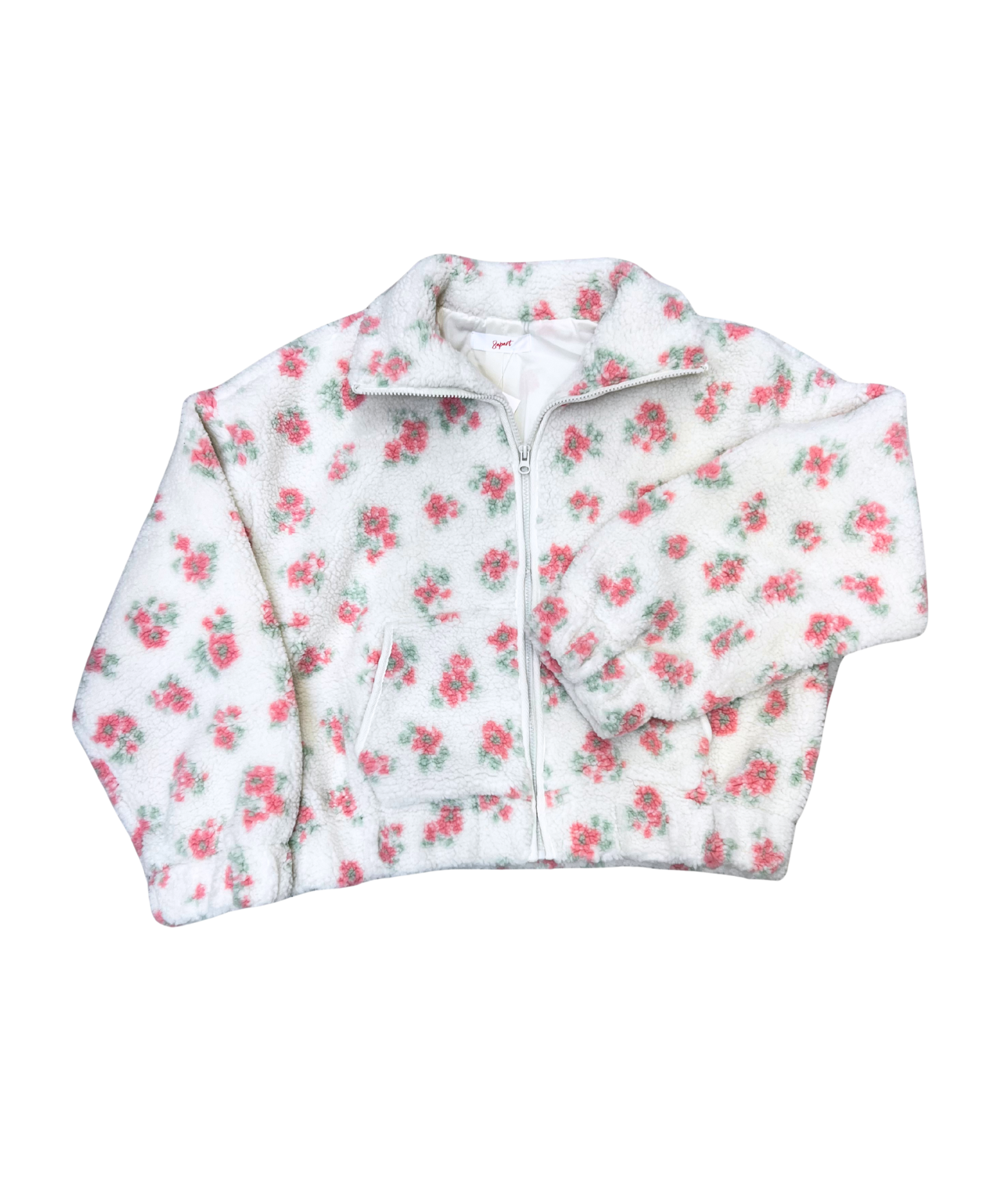 8apart Women Camille Ditsy Floral Fleece Jacket Womens Casual Tops 8apart