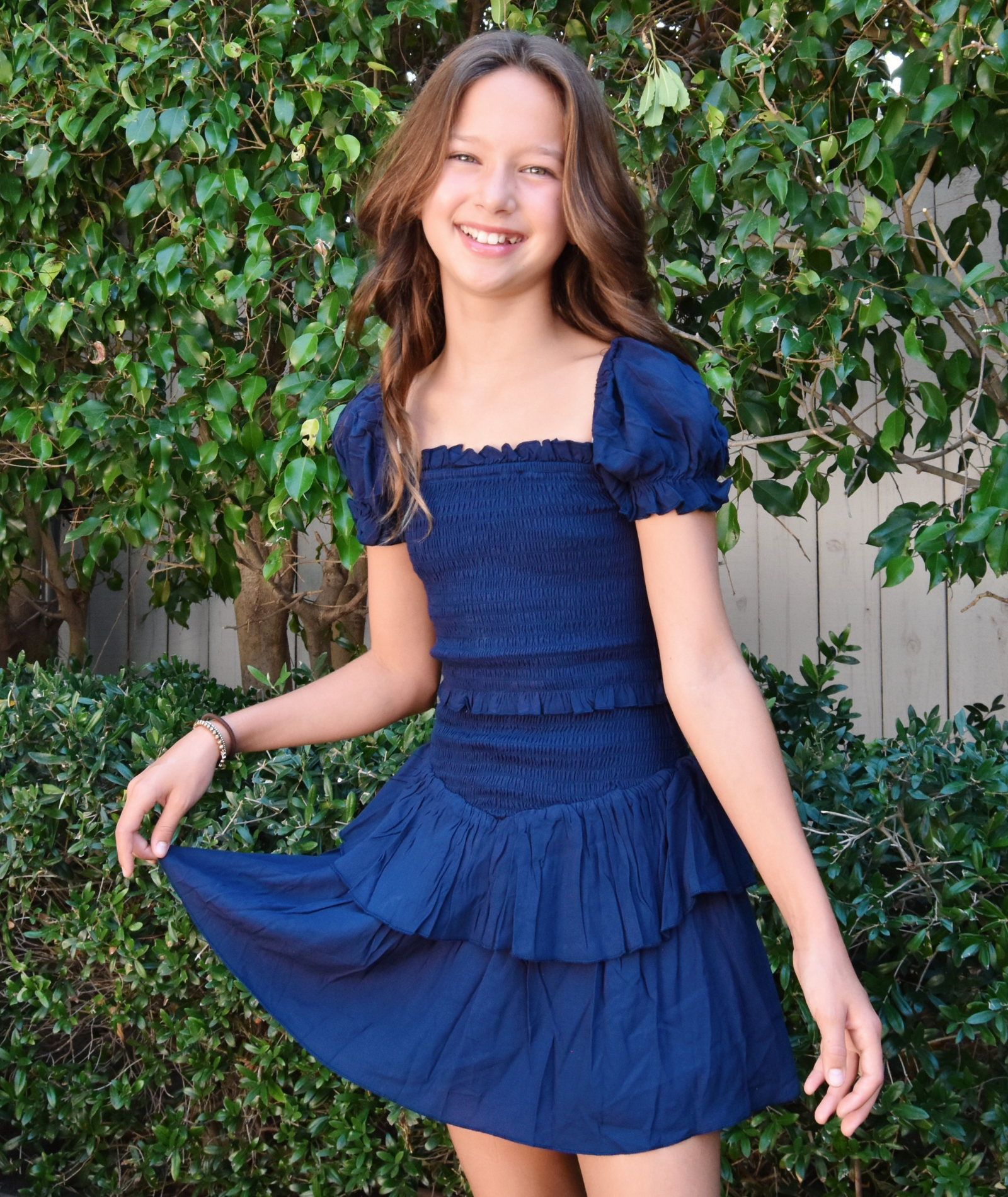 Katie J NYC Girls Lainey Dress Girls Casual Dresses Katie J NYC Evening Blue Y/S (7/8)