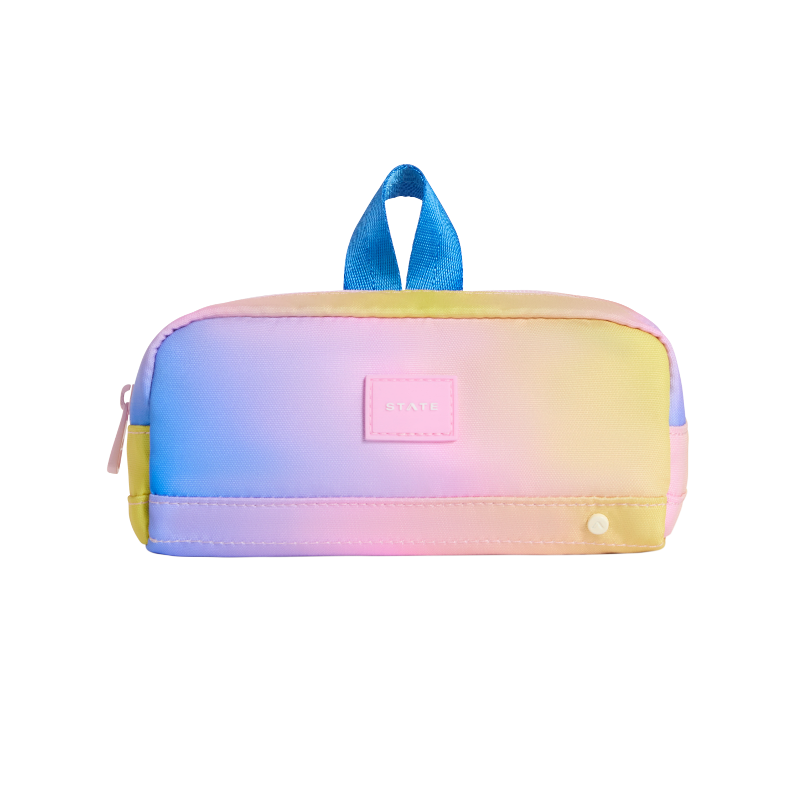 State Bags Clinton Pencil Case Blue/Pink/Yellow Gradient