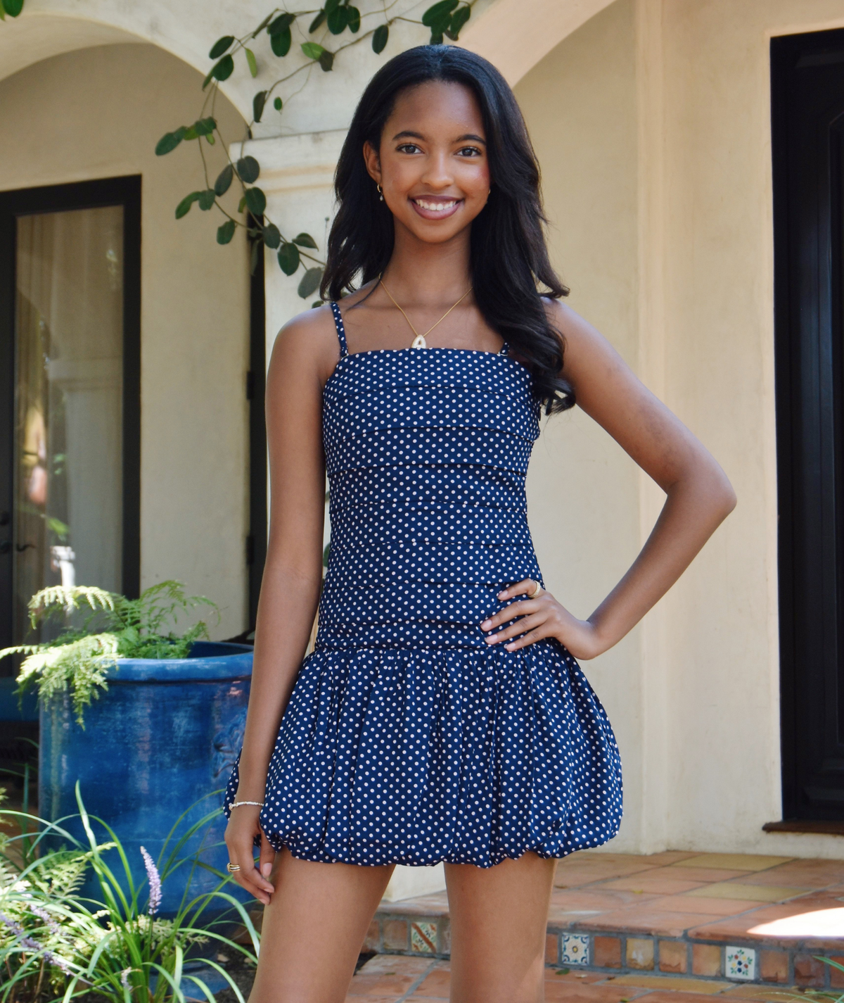 Katie J NYC Girls Tippy Dress Polka Dot Girls Casual Dresses Katie J NYC