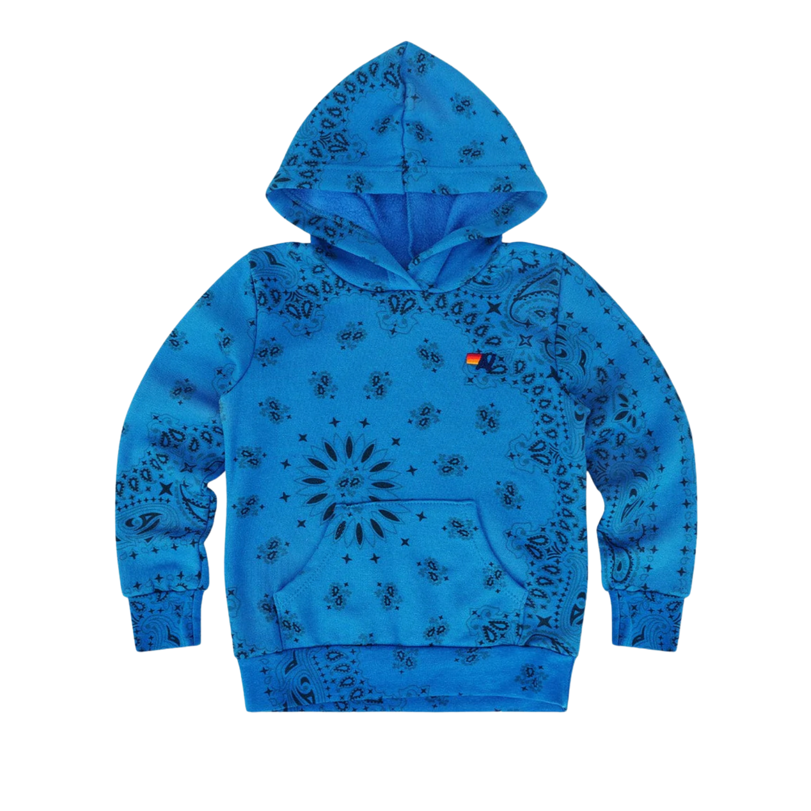 Aviator Nation Kids Bandana Pullover Hoodie Girls Casual Tops Aviator Nation Adventure Blue Y/S (7/8)