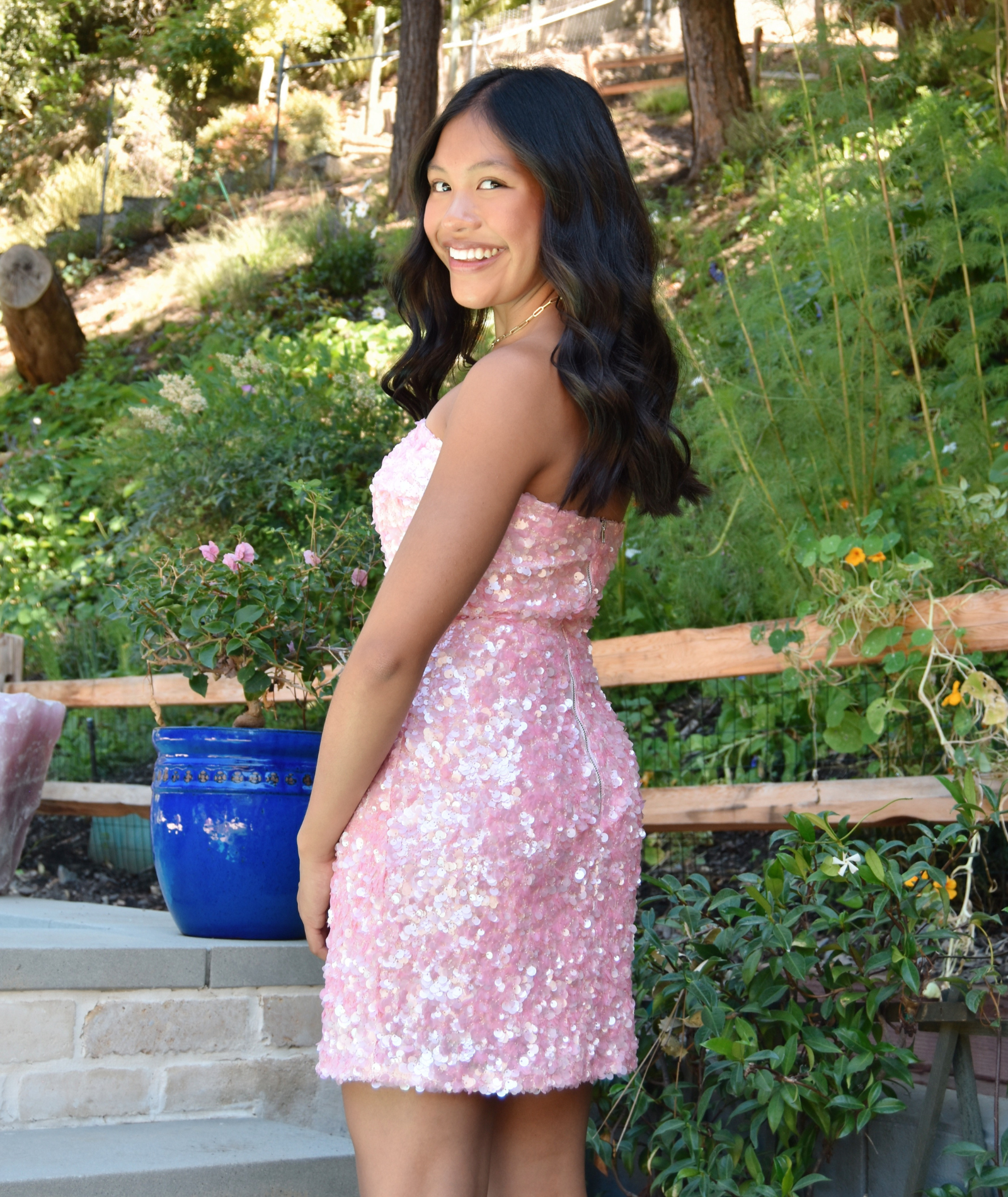 8apart Women Nadia Sequin Strapless Mini Dress Womens Casual Dresses 8apart