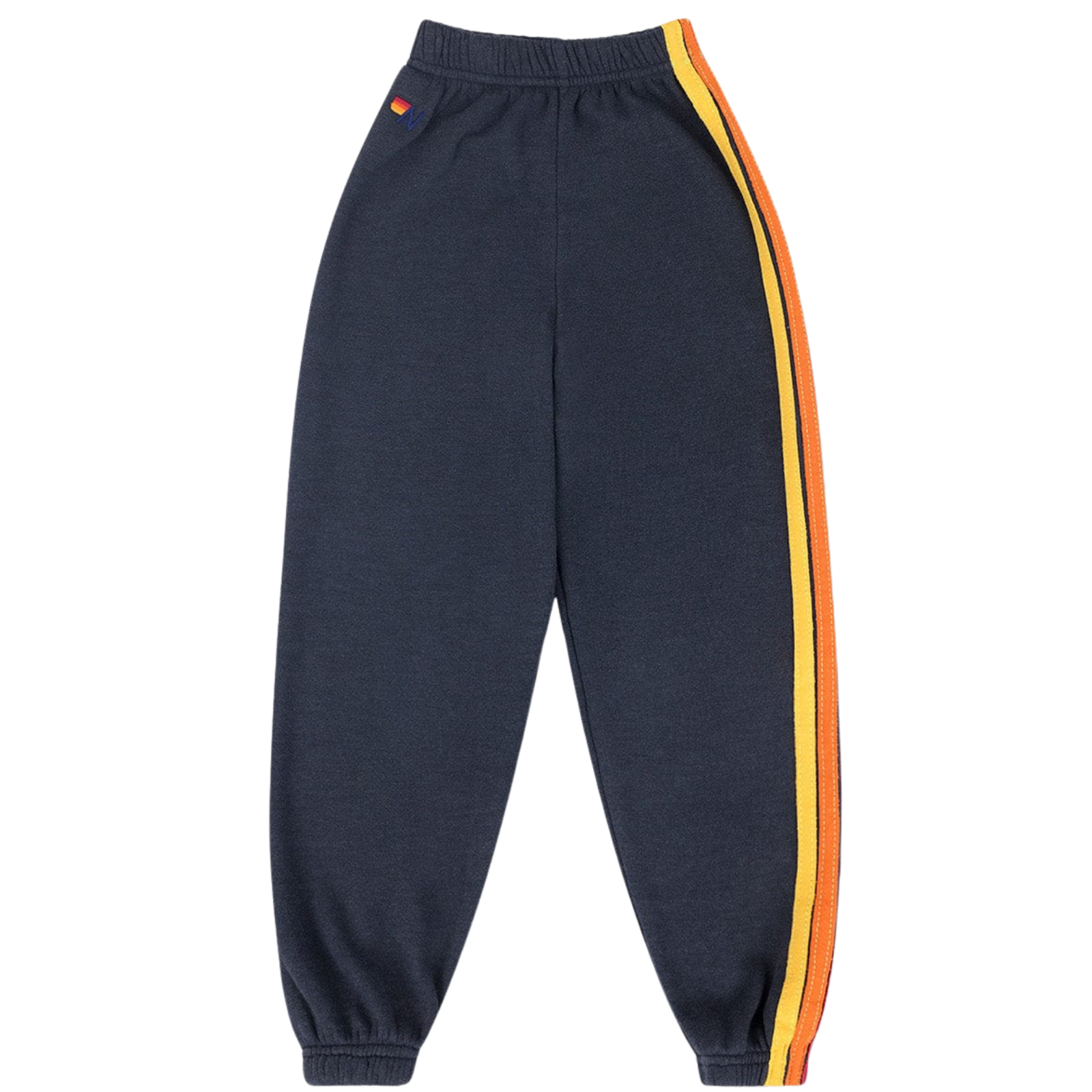 Aviator Nation Kids Classic 5 Stripe Sweatpants Girls Casual Bottoms Aviator Nation Charcoal Y/4
