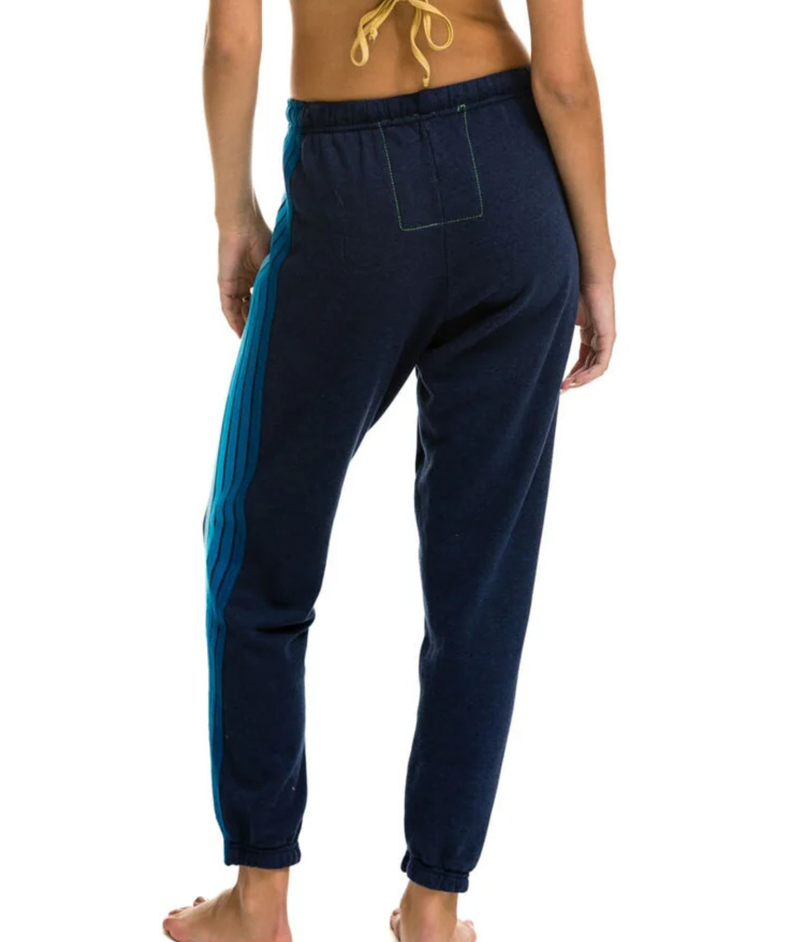 Aviator Nation Women 5 Stripe Sweatpants Navy/Blue Womens Casual Bottoms Aviator Nation