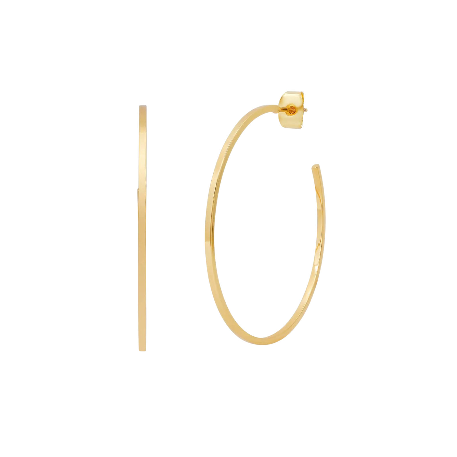 TAI Sleek Large Gold Hoops Jewelry - Trend TAI Gold