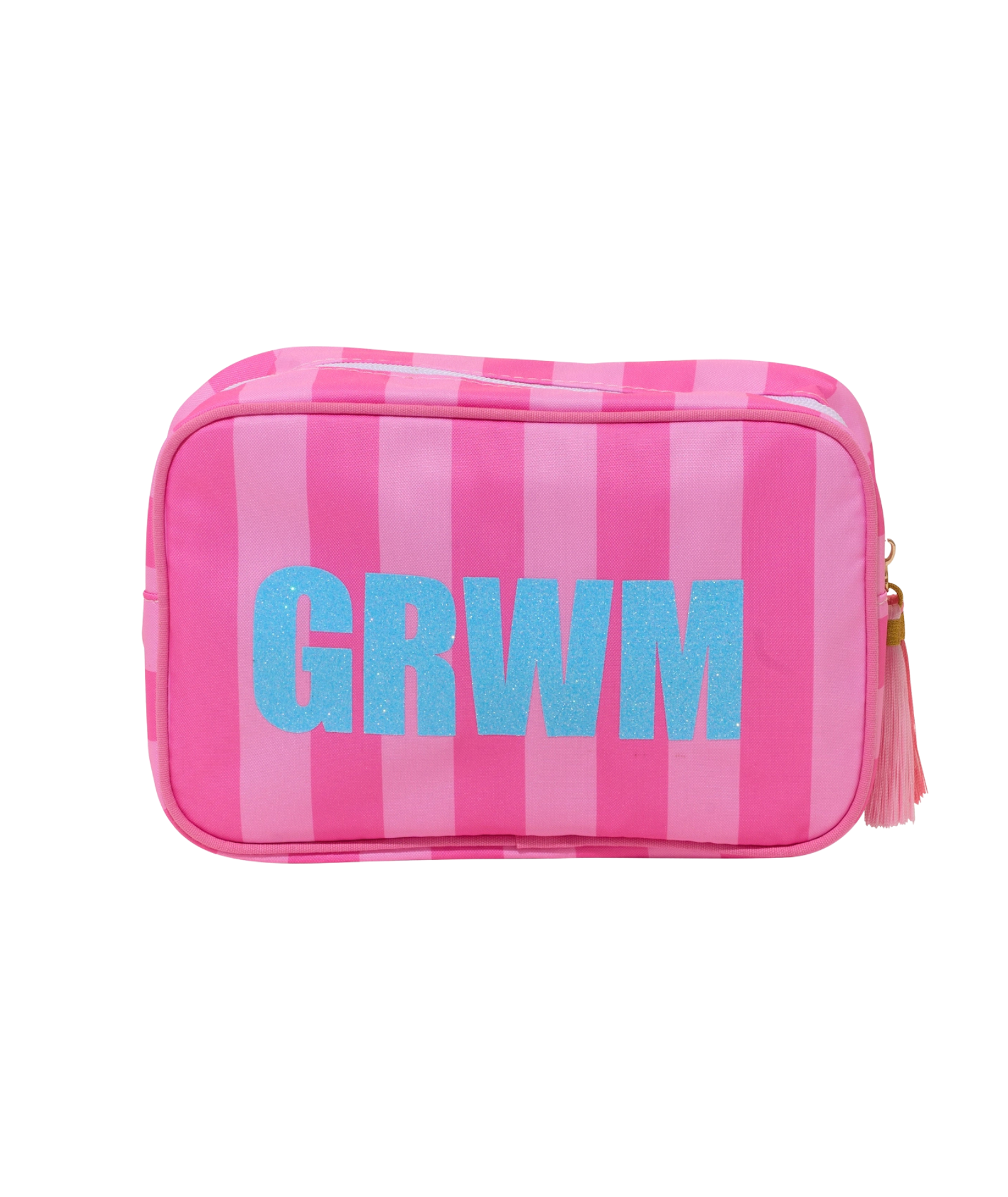 GRWM Cabana Striped Pouch Pink/Dark Pink Accessories Malibu Sugar Striped