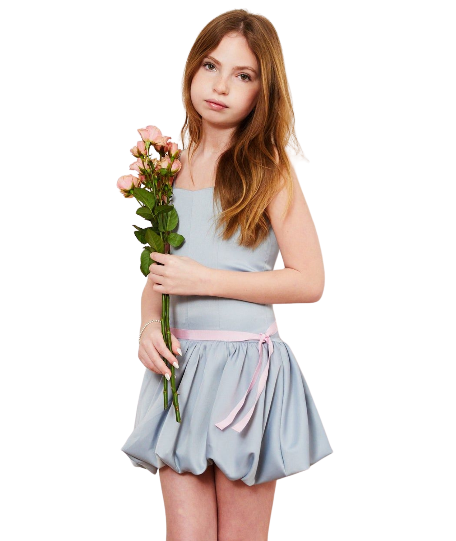 Theme Girls Bailey Satin Ballet Dress Silver Girls Special Dresses Theme-NYC