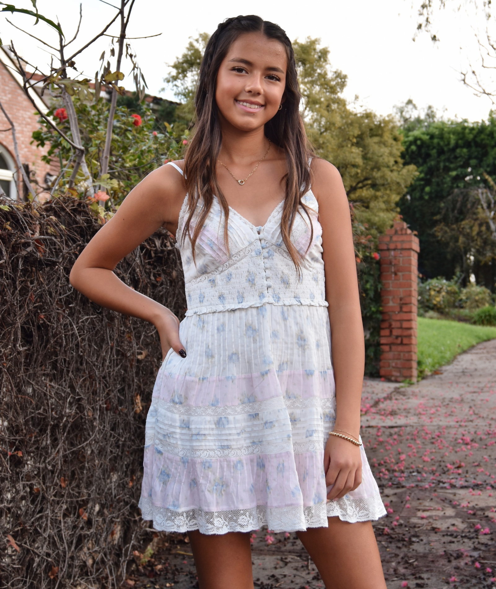 Love Shack Fancy Women Krista Dress Lilac Vanilla Womens Casual Dresses Love Shack Fancy