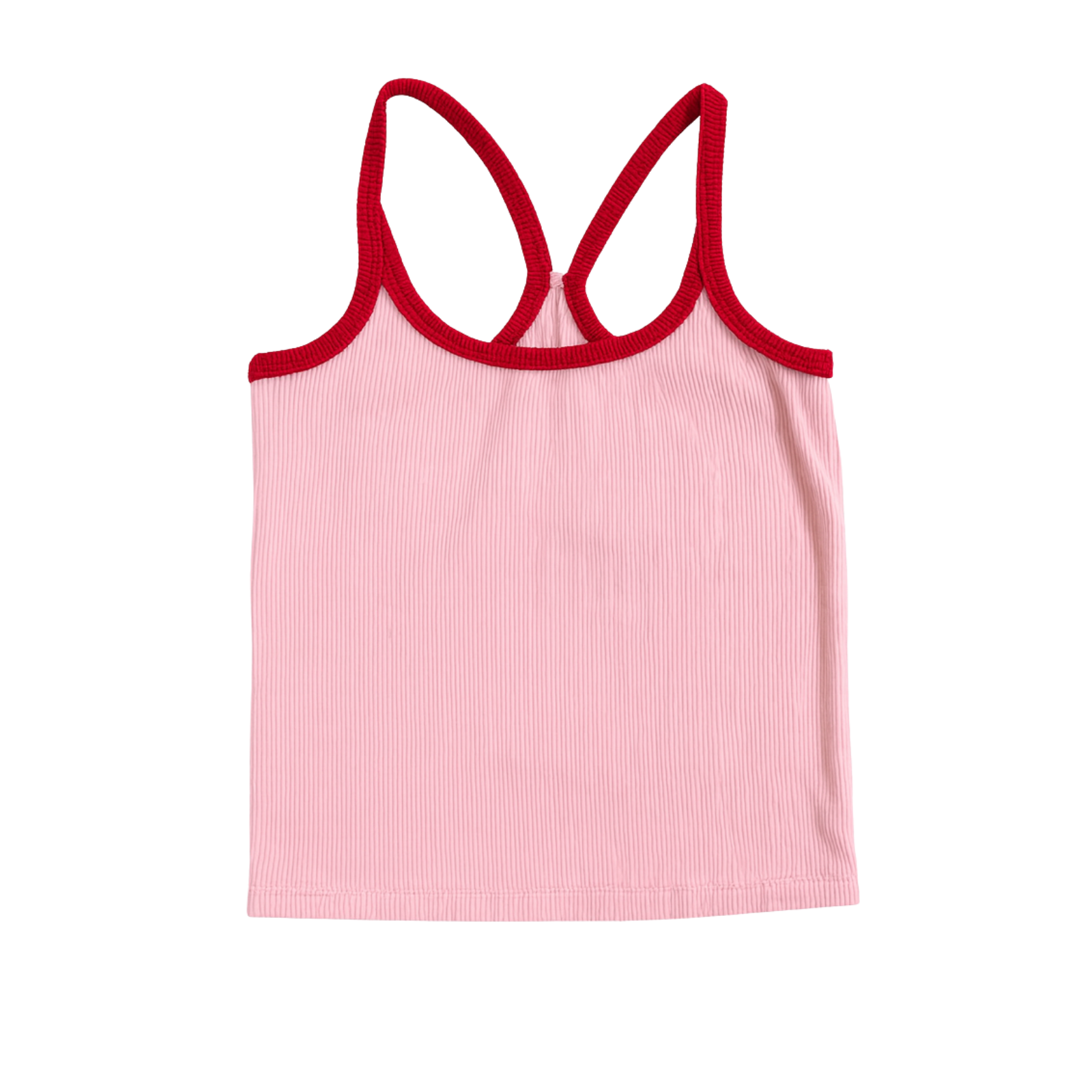 Katie J NYC Girls Livi Racerback True Red/Pink Cami Girls Casual Tops Katie J NYC Pink Y/S (7/8)