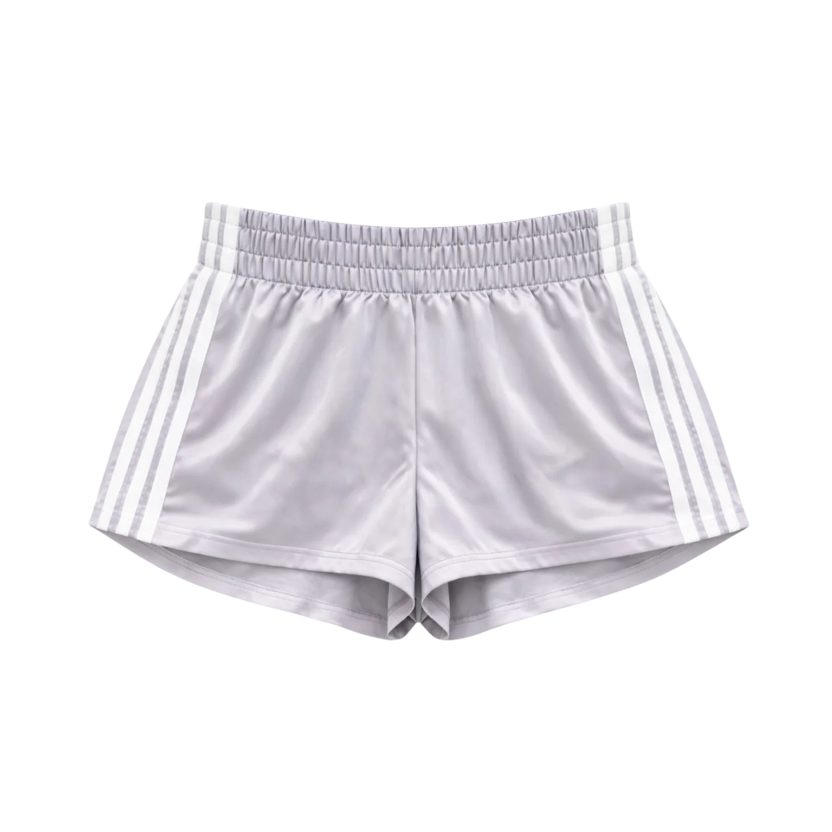 Katie J NYC Girls Jordyn Shorts Silver/White Girls Casual Bottoms Katie J NYC Silver Y/S (7/8)