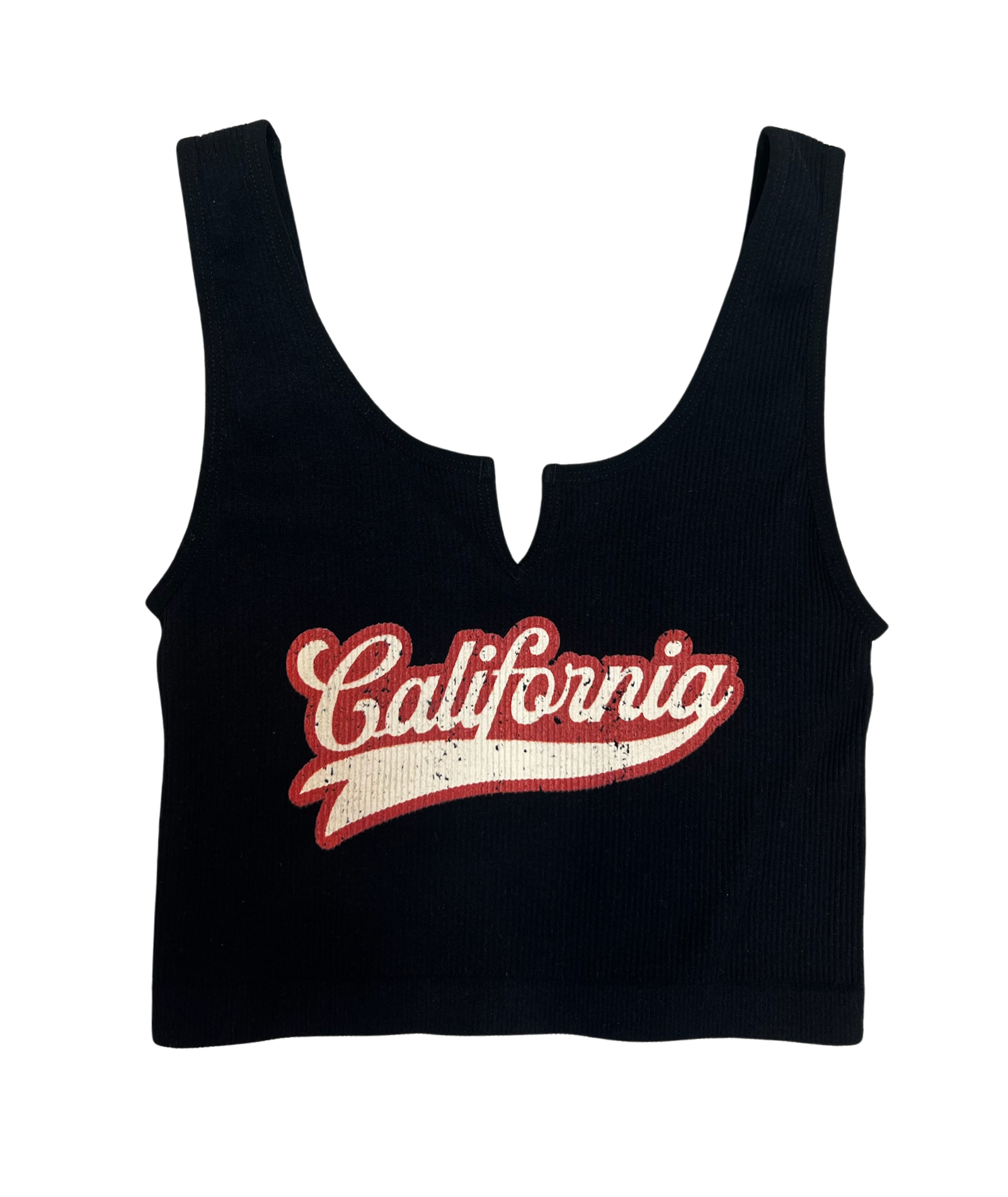 8apart Women Nez California Notched Front Tank Womens Casual Tops 8apart Black Juniors/Women S/M