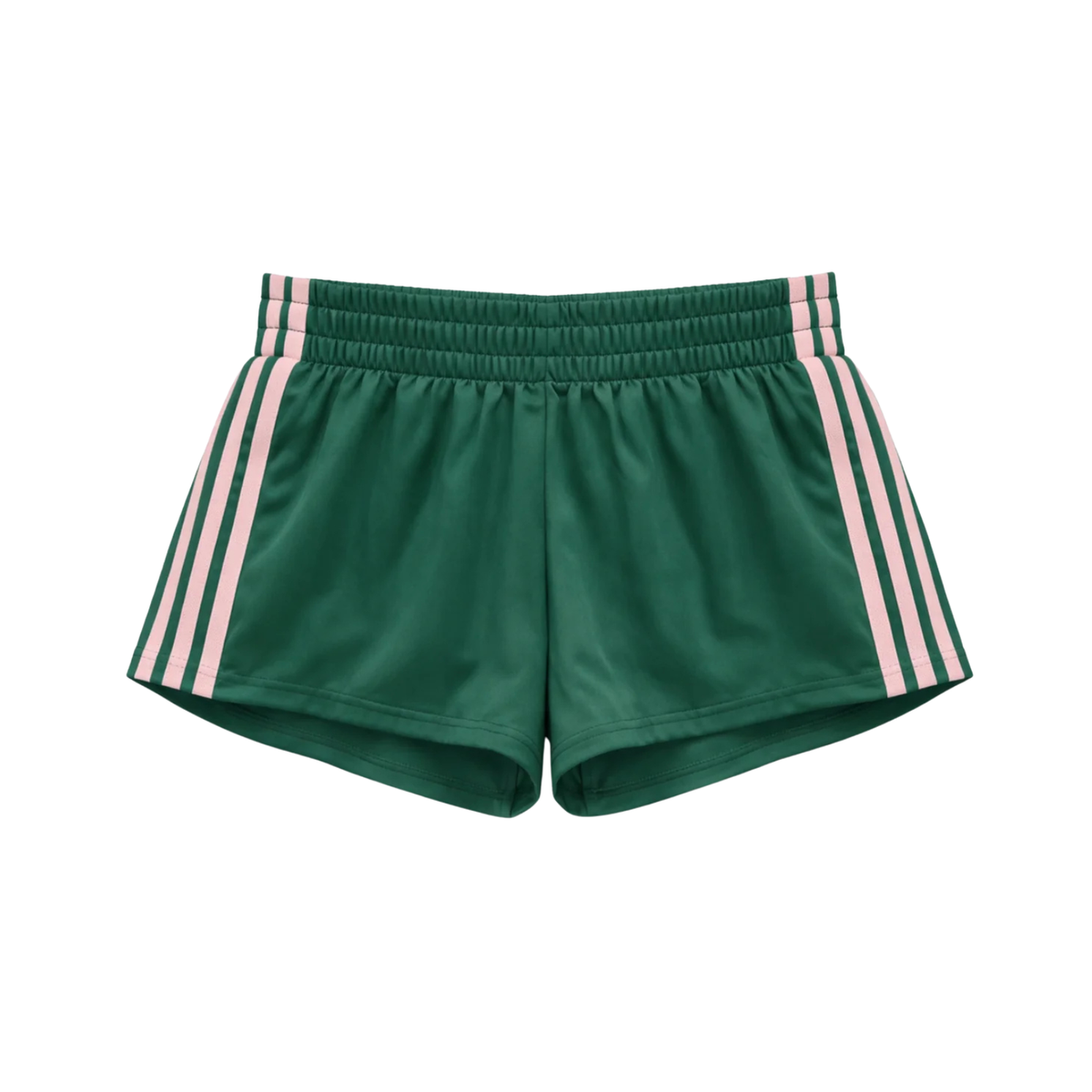 Katie J NYC Girls Jordyn Shorts Pine/Soft Pink Girls Casual Bottoms Katie J NYC Green Y/S (7/8)