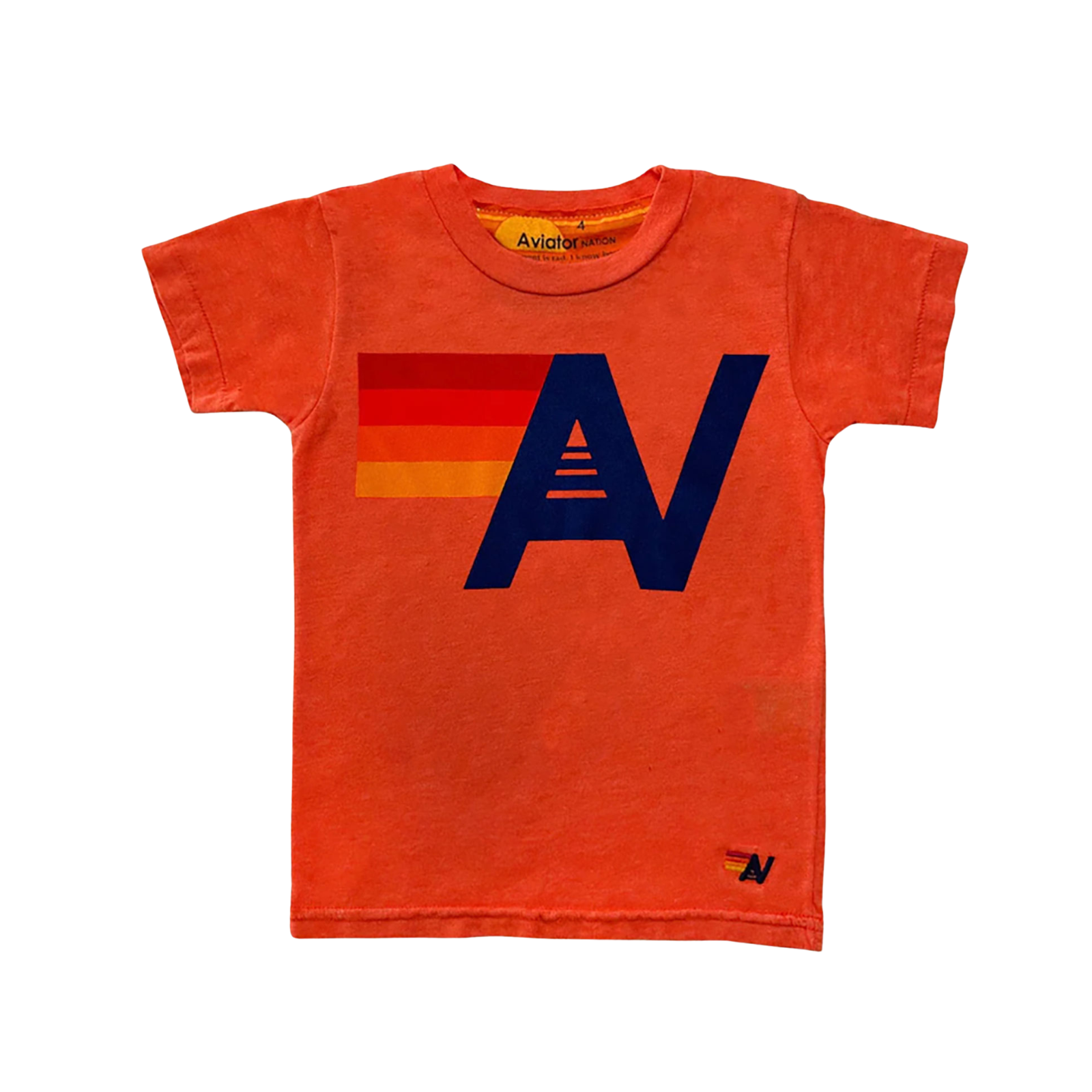 Aviator Nation Kids Logo Tee Girls Casual Tops Aviator Nation Red Y/4