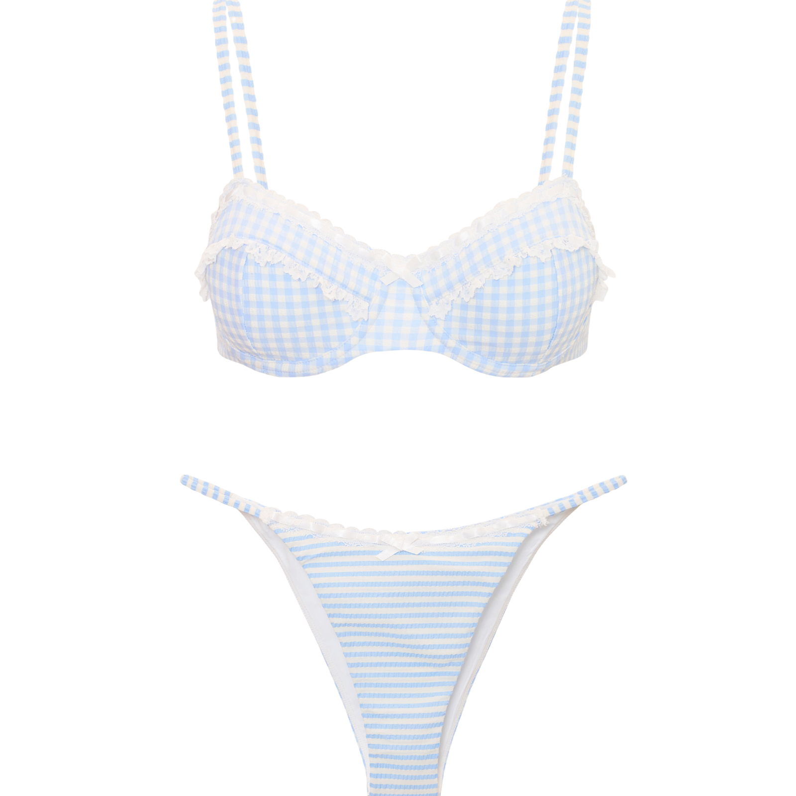 Love Shack Fancy Women Rosavie Bikini Seaside Morning Accessories Love Shack Fancy Floral Juniors/Women XXS