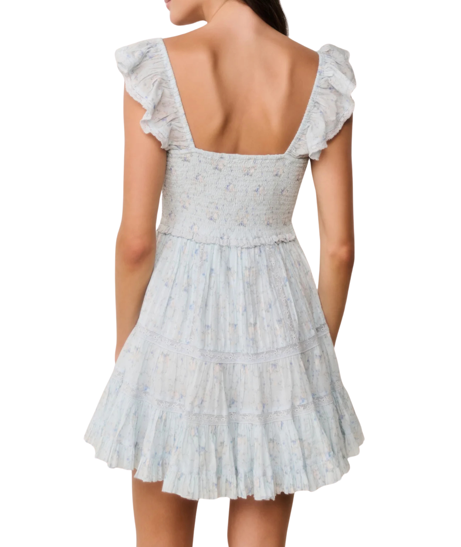 Love Shack Fancy Women Presline Dress Snowdrop Blue Womens Casual Dresses Love Shack Fancy