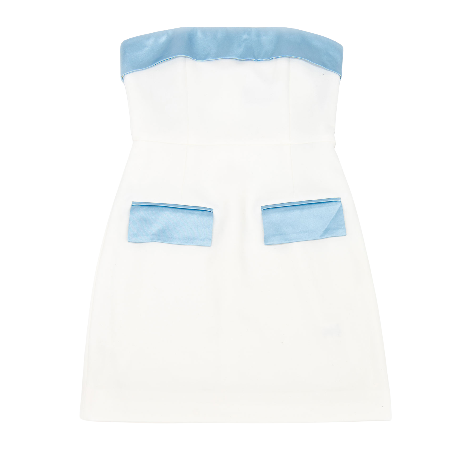 Katie J NYC Girls White/Baby Blue Ember Dress