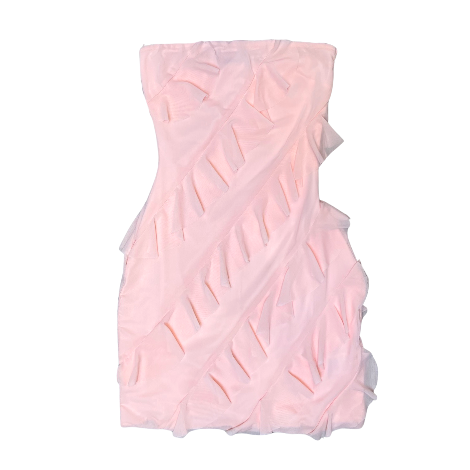 8apart Women Ever Ruffle Tube Mini Dress Womens Casual Dresses 8apart Blush Juniors/Women S