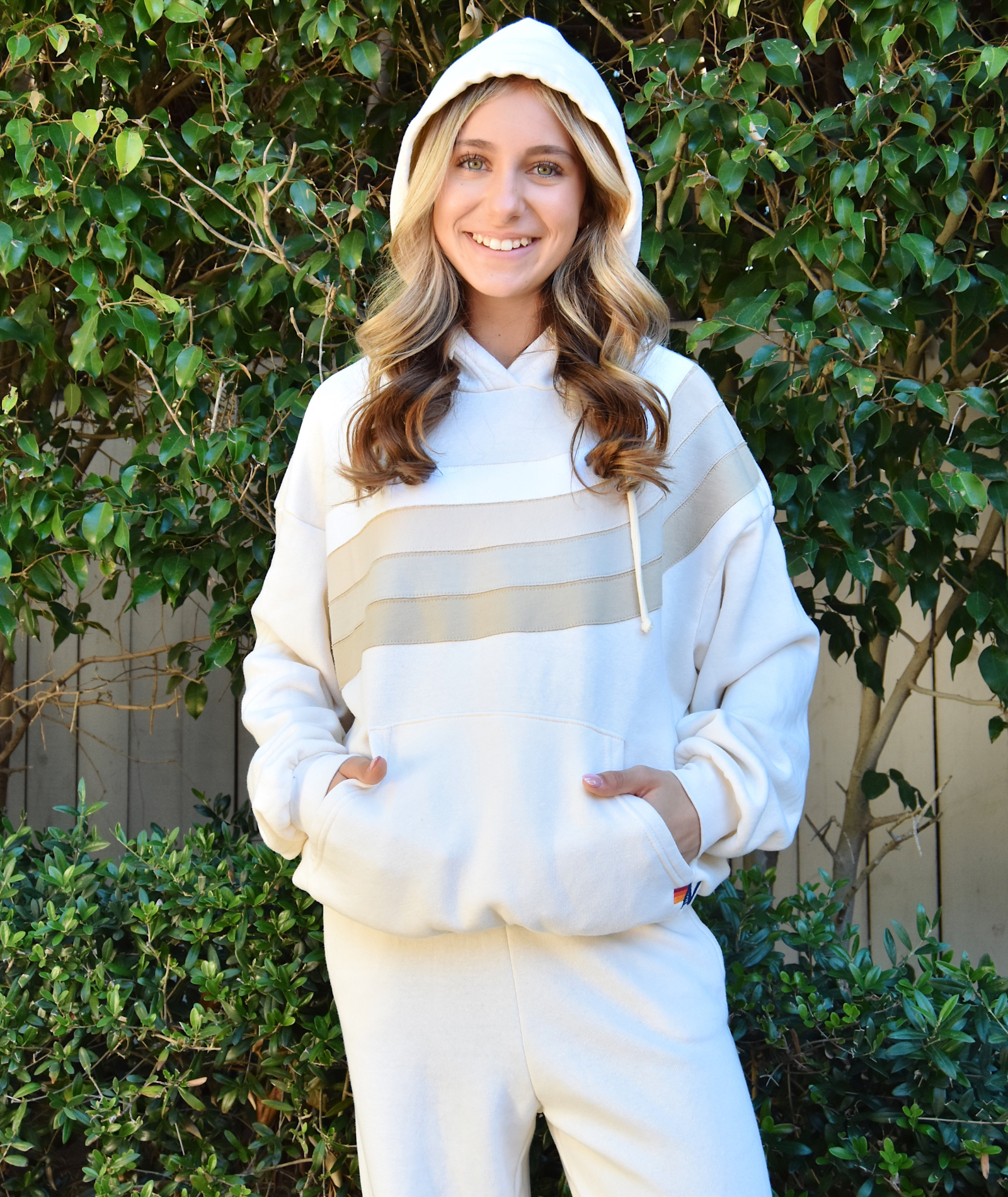 Aviator Nation Women Wide Leg Pocket Sweatpants Vintage White Womens Casual Bottoms Aviator Nation