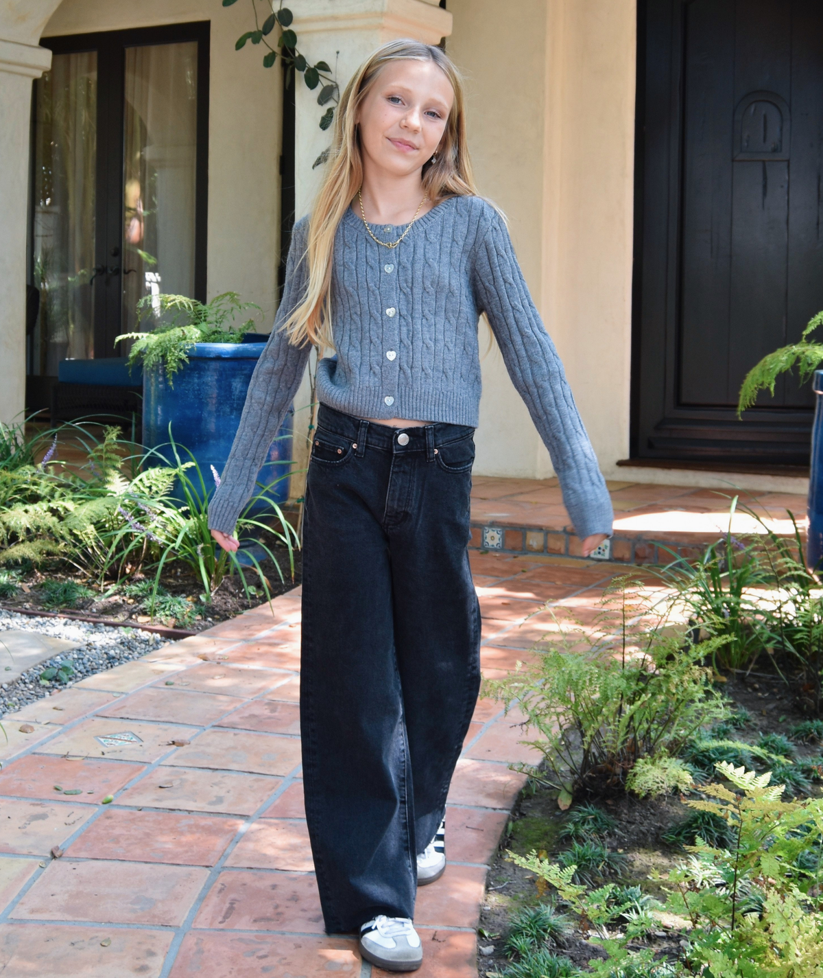 DL1961 Girls Lily Nightshade Wide Leg Jeans Girls Denim DL1961