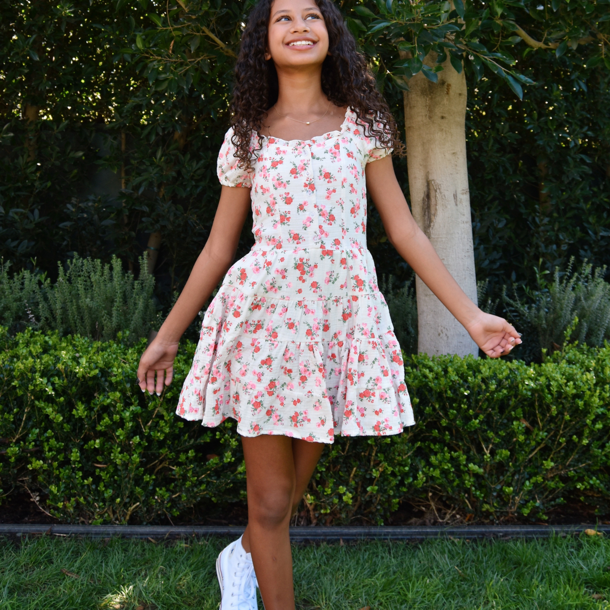 red and white floral dress Amazon.com: Floral Strapless Dress, Red Rose Print, White Smocked Bodice,  Layered Skirt (US, Alpha, X-Small, Regular, Regular, Apricot) : Clothing,  Shoes & Jewelry