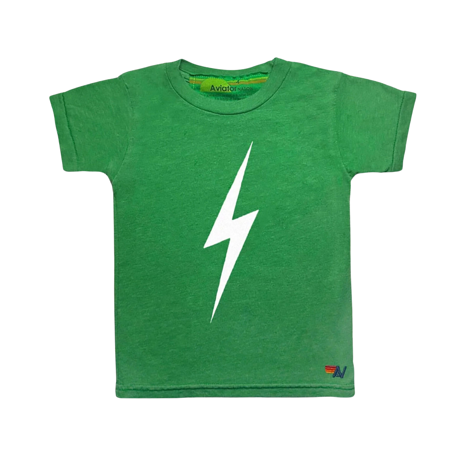 Aviator Nation Kids Bolt Tee Girls Casual Tops Aviator Nation Kelly Green Y/4