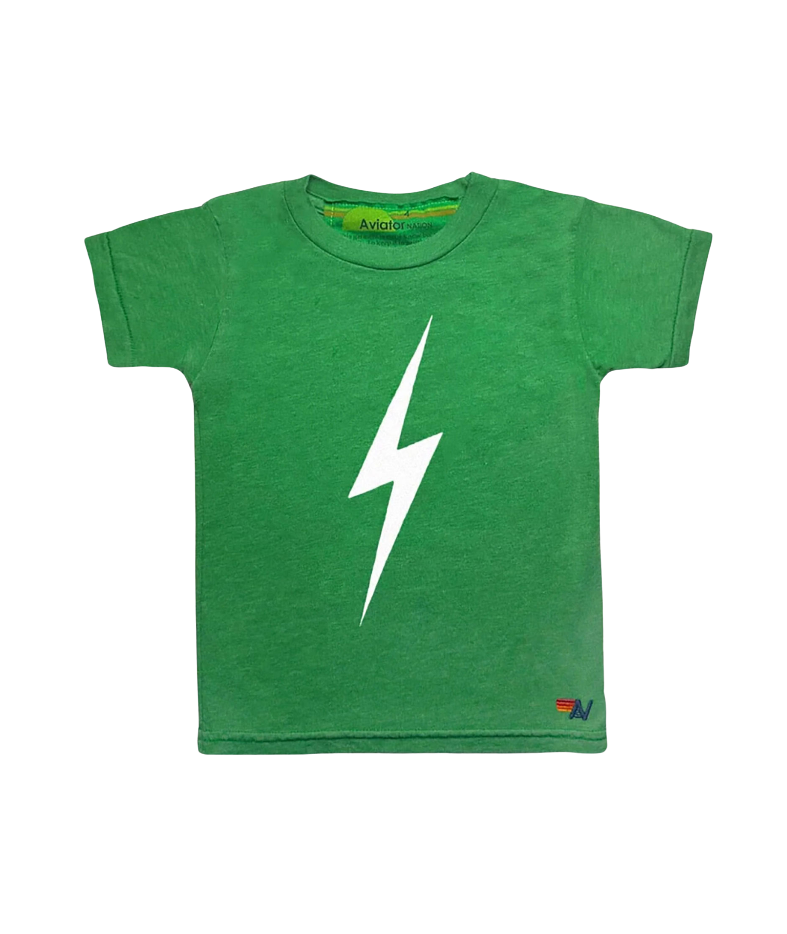 Aviator Nation Kids Bolt Tee Girls Casual Tops Aviator Nation Kelly Green Y/4