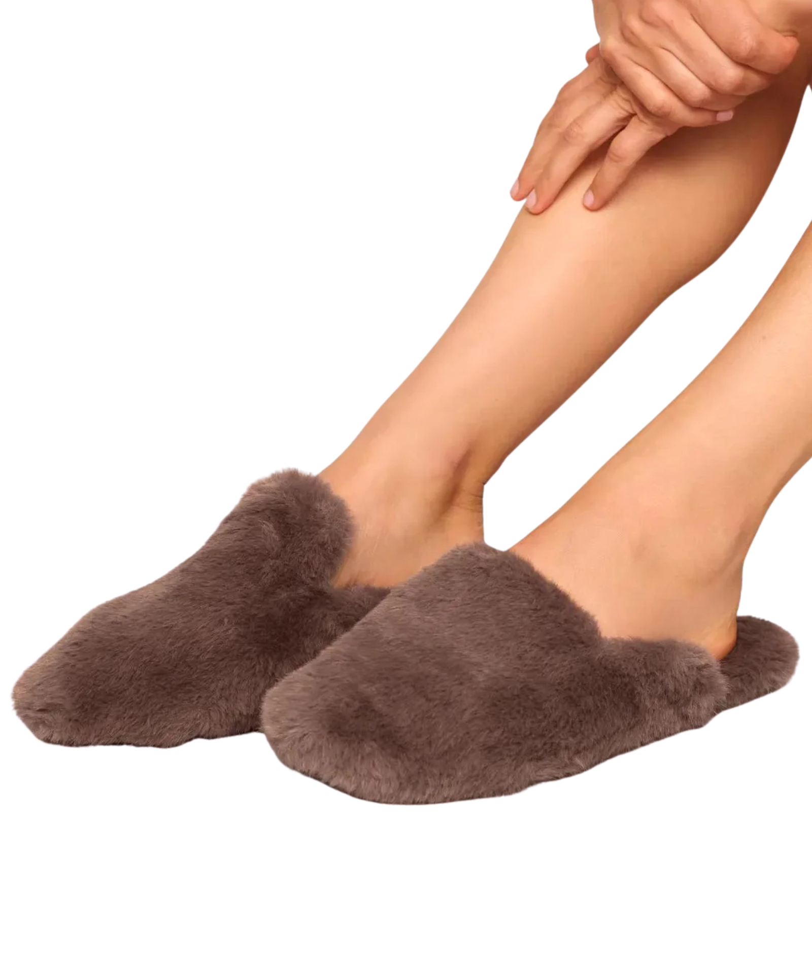 Eberjey Women Plush Mule Slippers Deep Taupe Accessories Eberjey