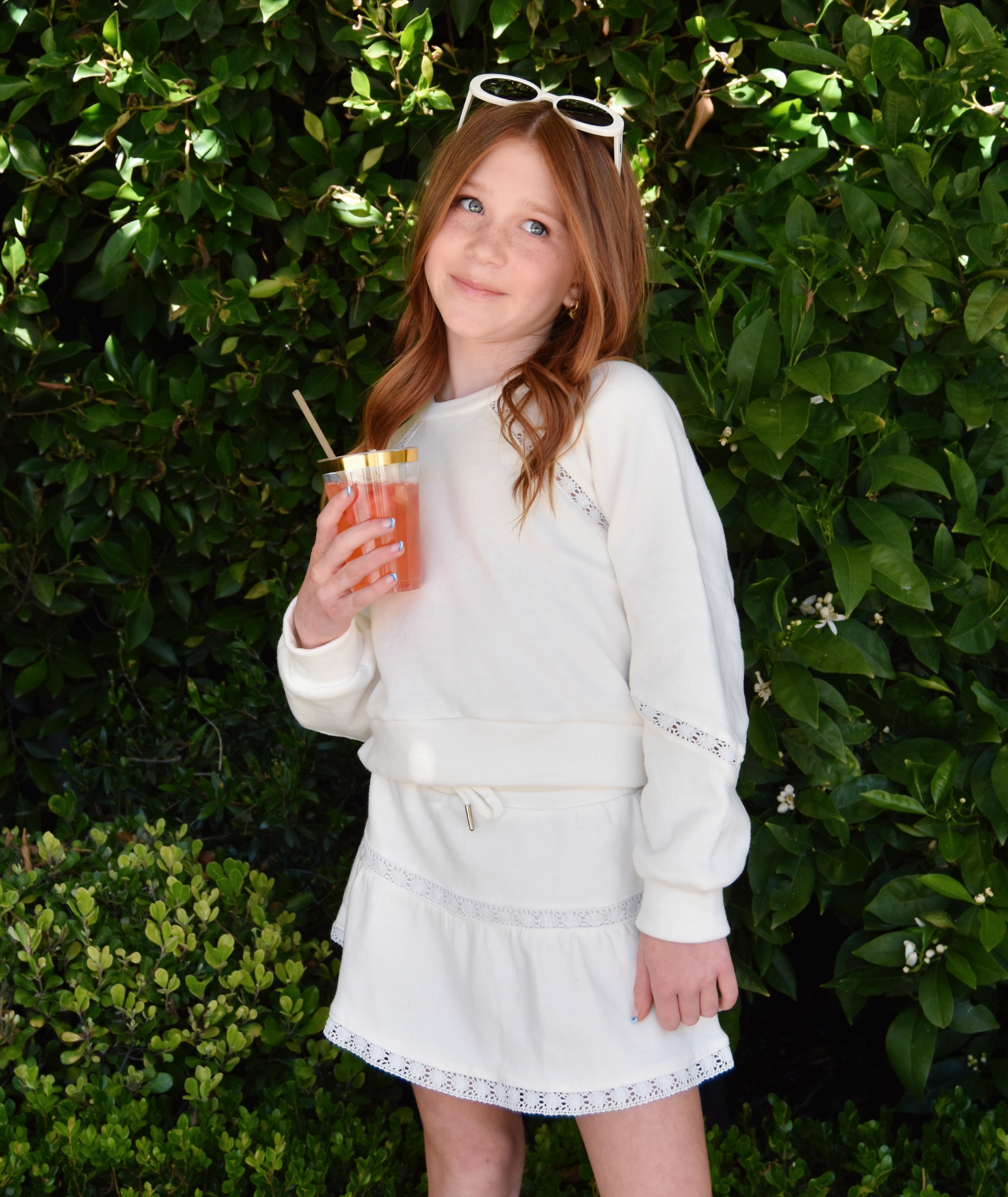 FBZ Girls Millie Lace Fleece Skirt Girls Casual Bottoms FBZ Flowers By Zoe