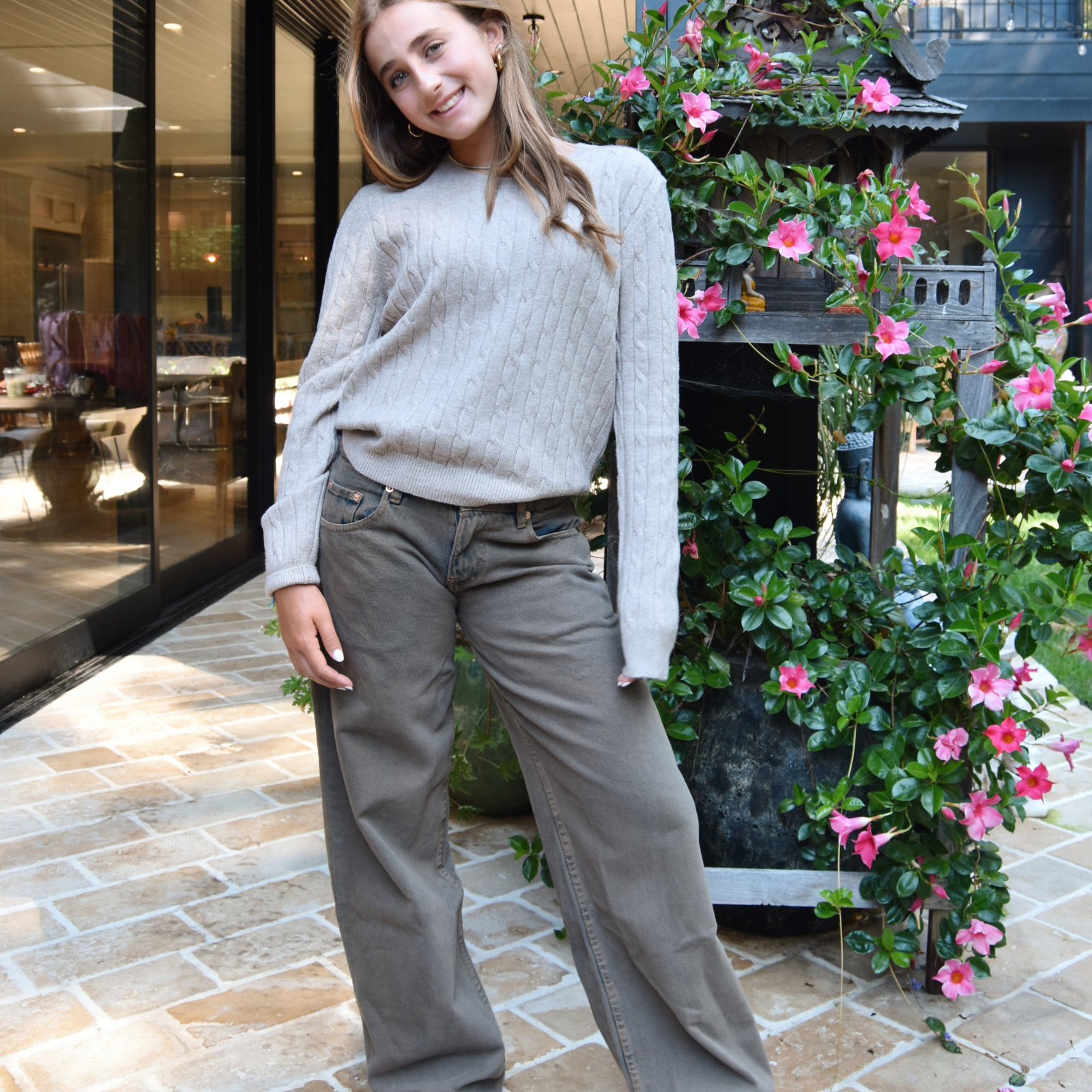 Motel Rocks Women Roomy Extra Wide Low Rise Jeans Dark Sand Womens Denim Motel Rocks Denim Juniors/Women 24/32