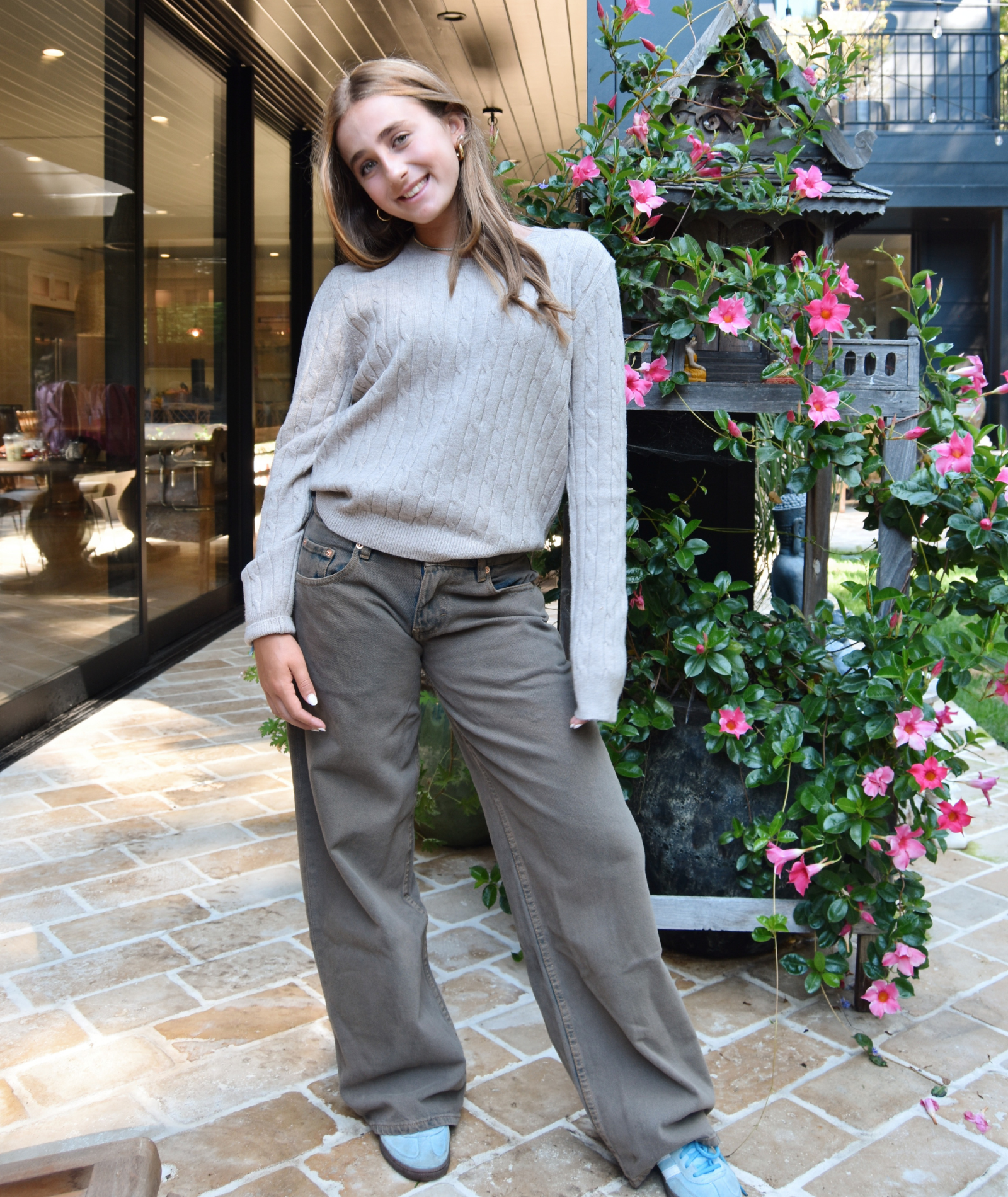 Motel Rocks Women Roomy Extra Wide Low Rise Jeans Dark Sand Womens Denim Motel Rocks Denim Juniors/Women 24/32