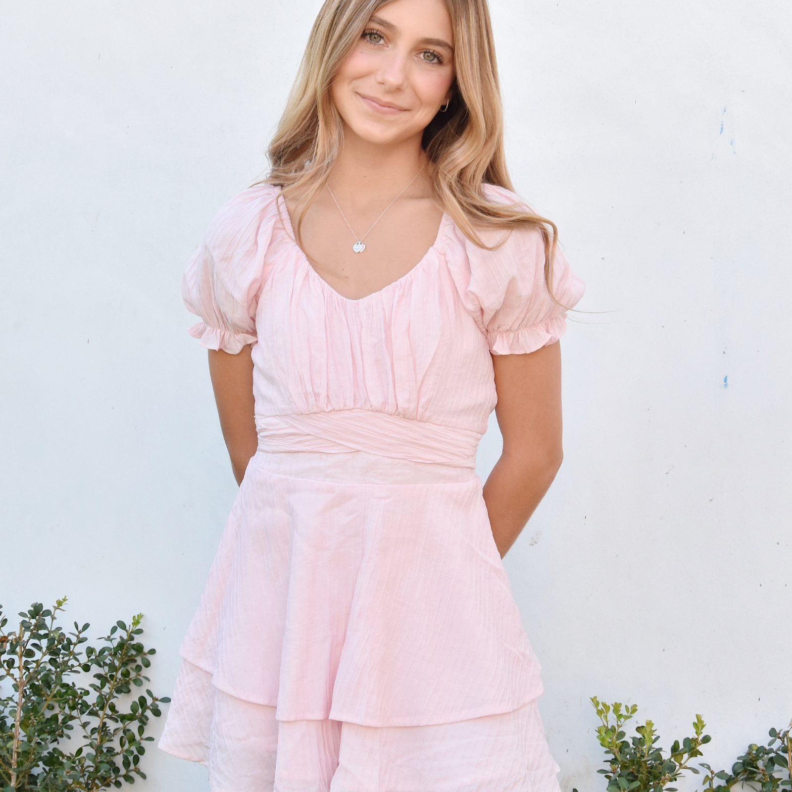 Katie J NYC Girls Delilah Dress Girls Casual Dresses Katie J NYC Baby Pink Y/S (7/8)