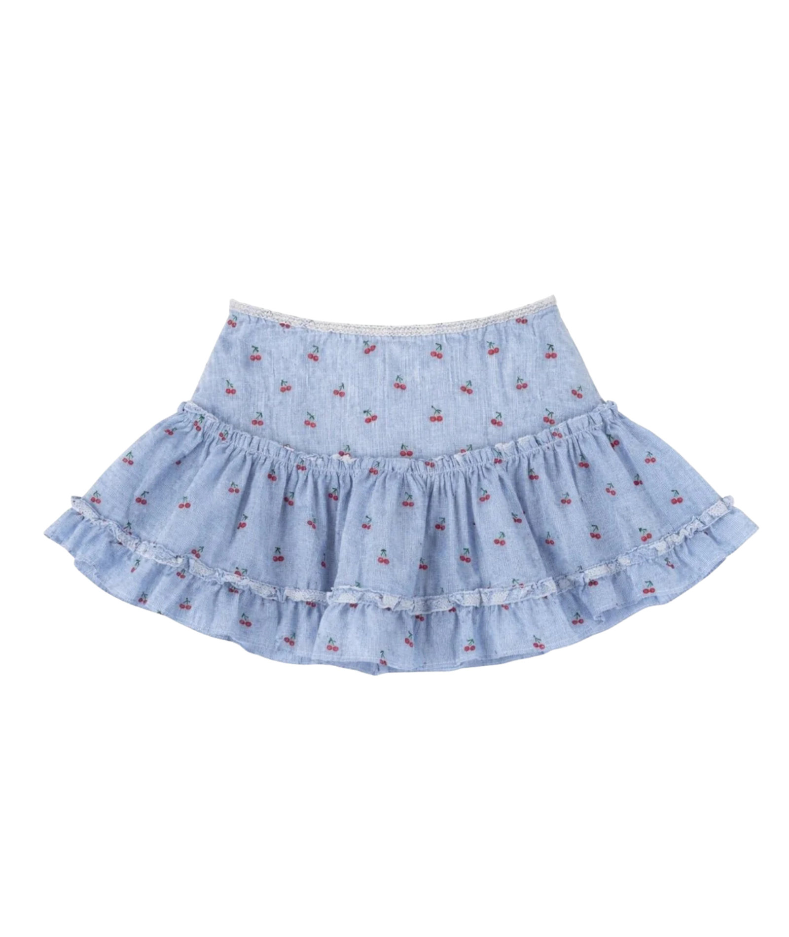 Katie J NYC Girls Cherry Seersucker Dixie Skirt Girls Casual Bottoms Katie J NYC