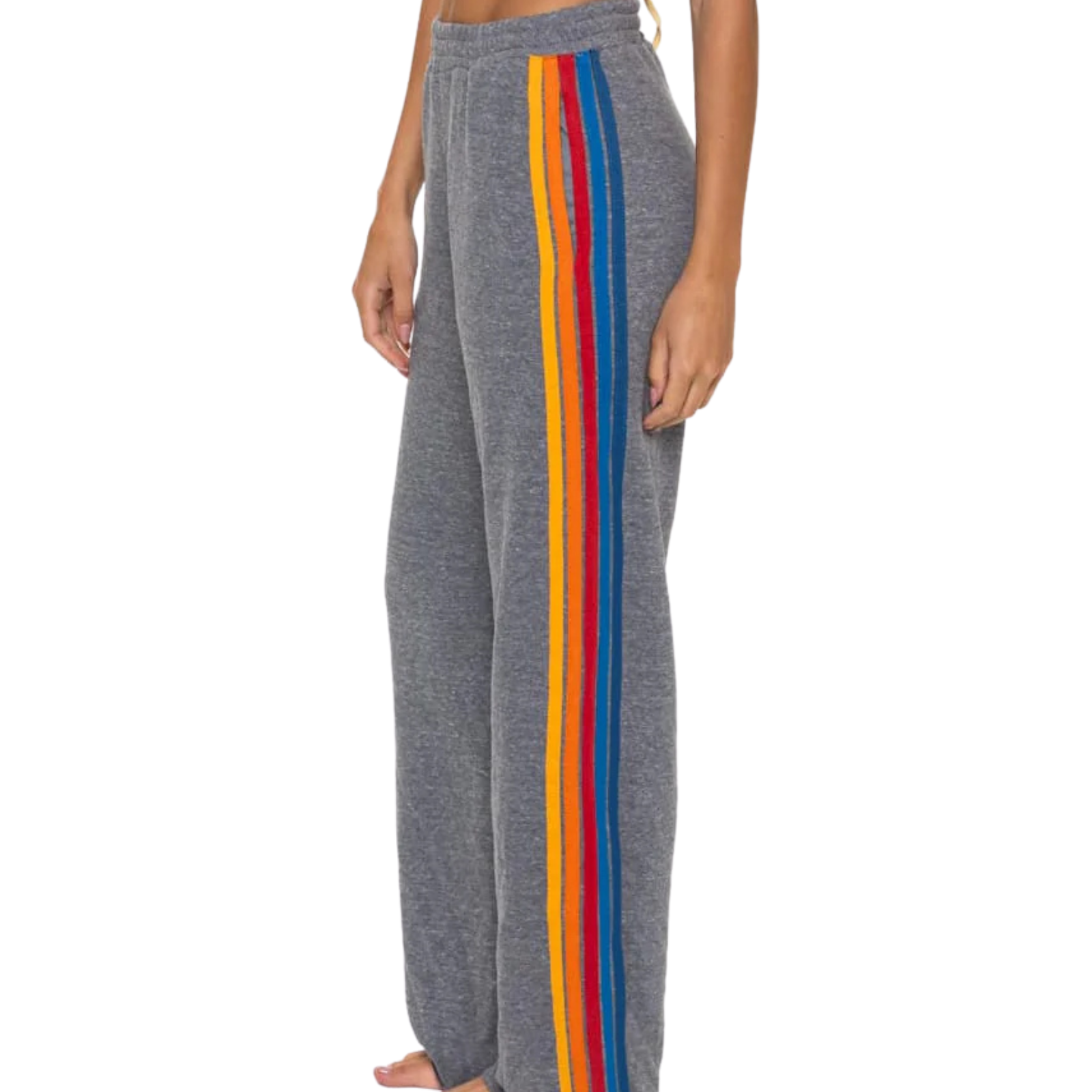 Aviator Nation Women 5 Stripe Wide Leg Sweatpants