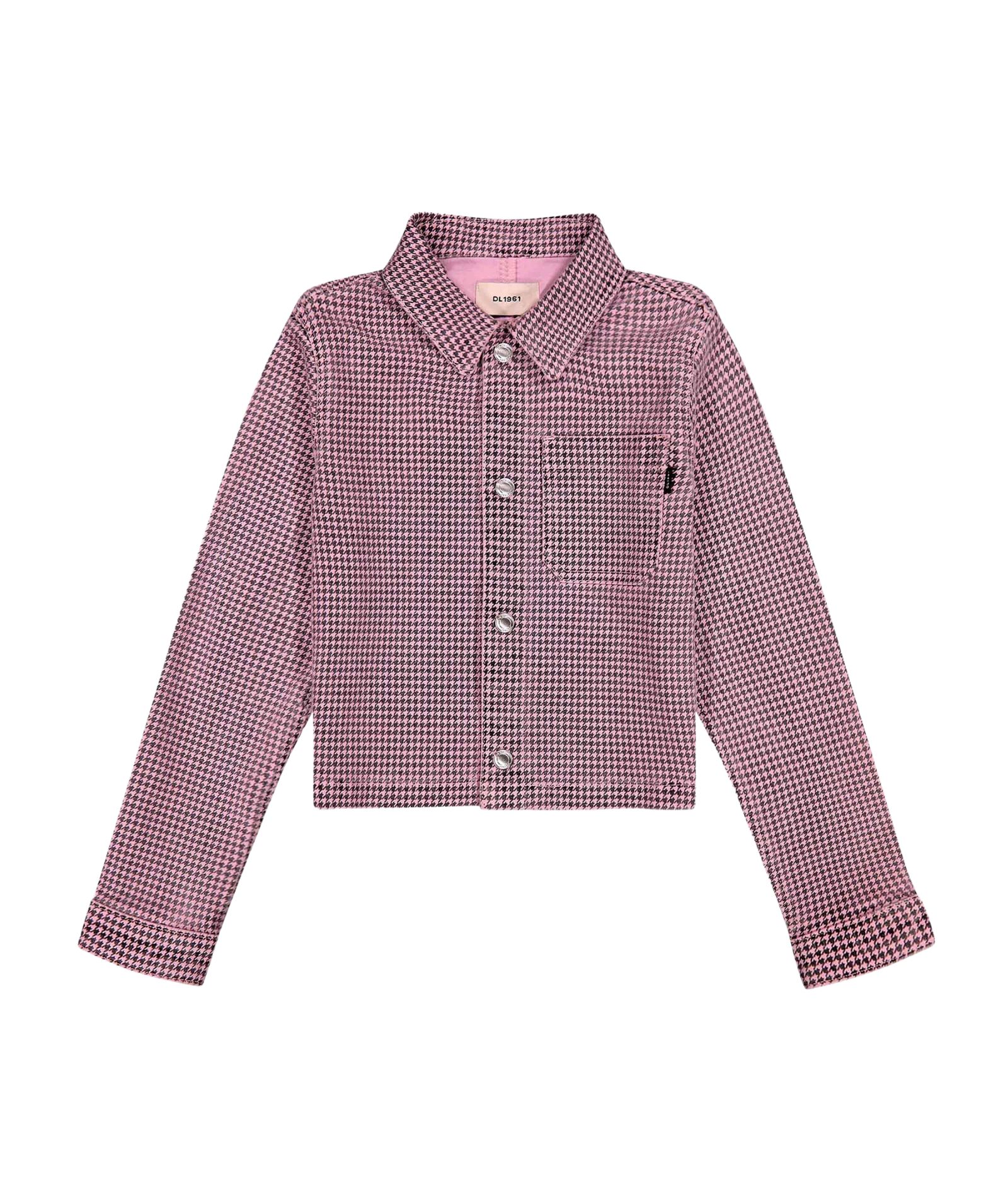 DL1961 Girls Manning Pink Houndstooth Manning Jacket Girls Casual Tops DL1961 Pink Y/S (7/8)