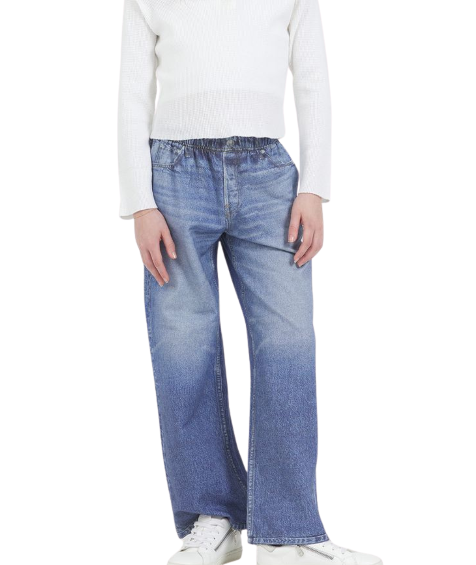 Mira Faux Denim Sweatshirt Jeans Girls Girls Denim Vintage Havana