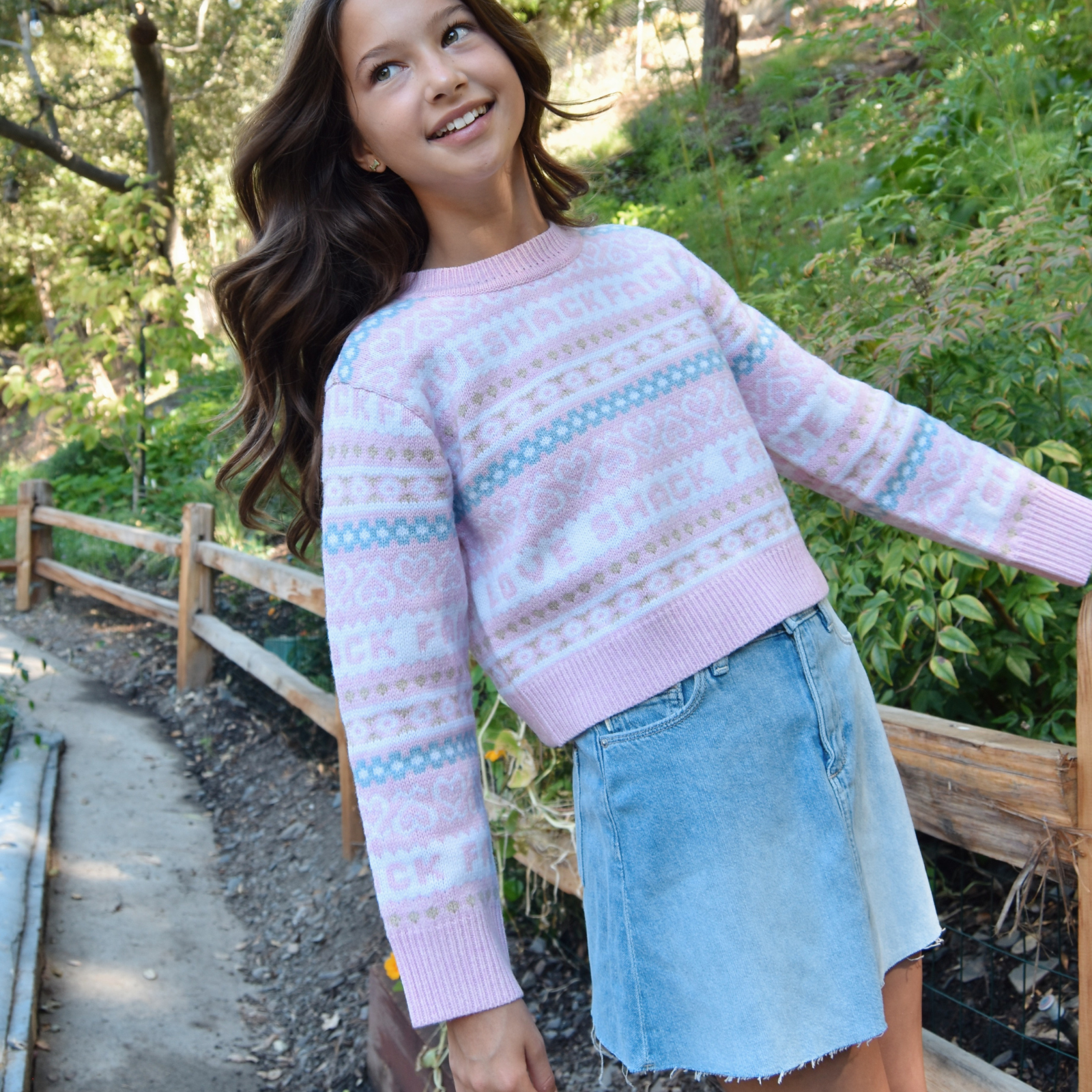 Love Shack Fancy Girls Calina Pullover Peach Dream Girls Casual Tops Love Shack Fancy Multi Y/XS (6X)