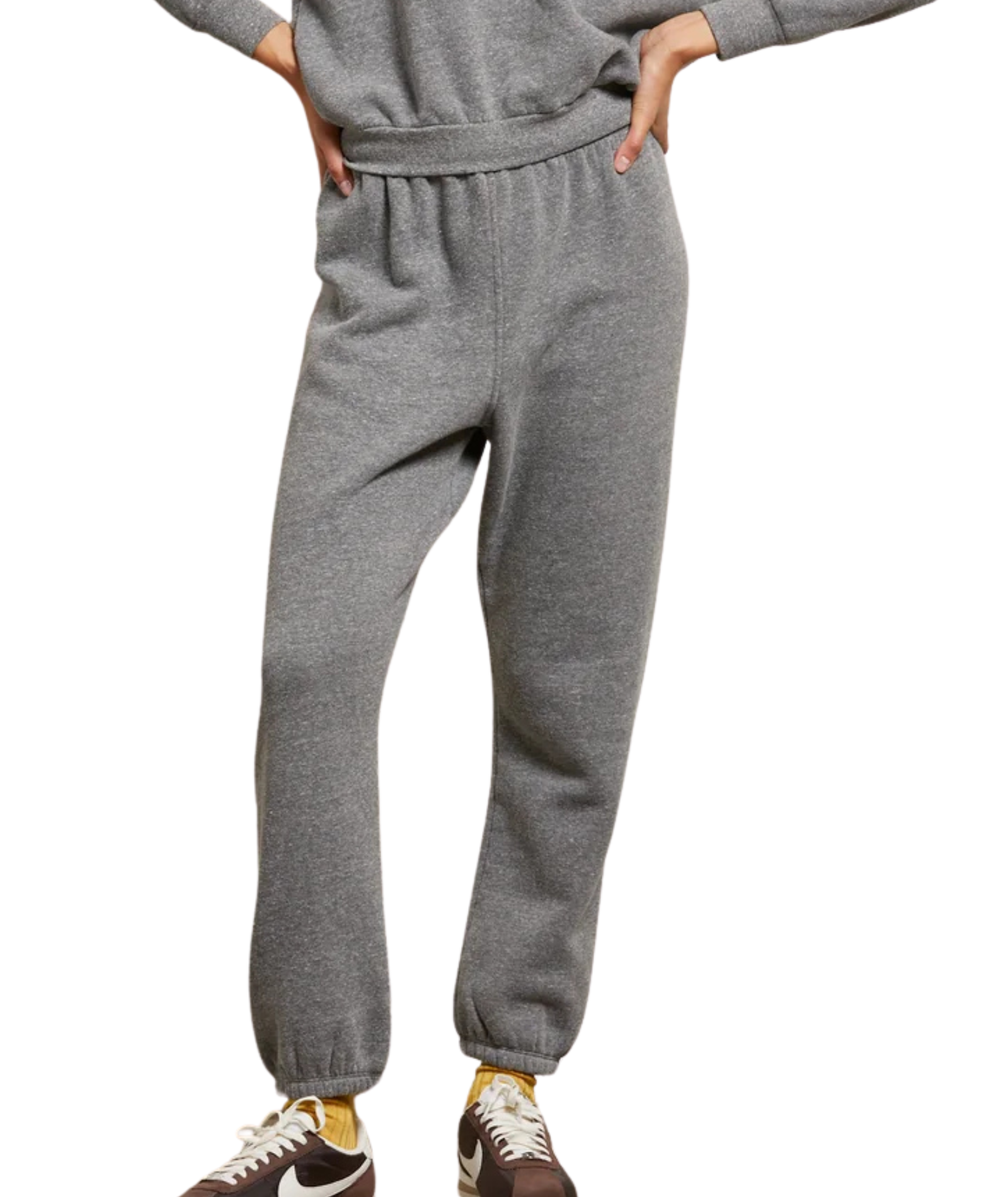 Perfect White Tee Women Stevie Fleece Easy Sweatpants Womens Casual Bottoms Perfect White Tee Dark Heather Grey Juniors/Women XS