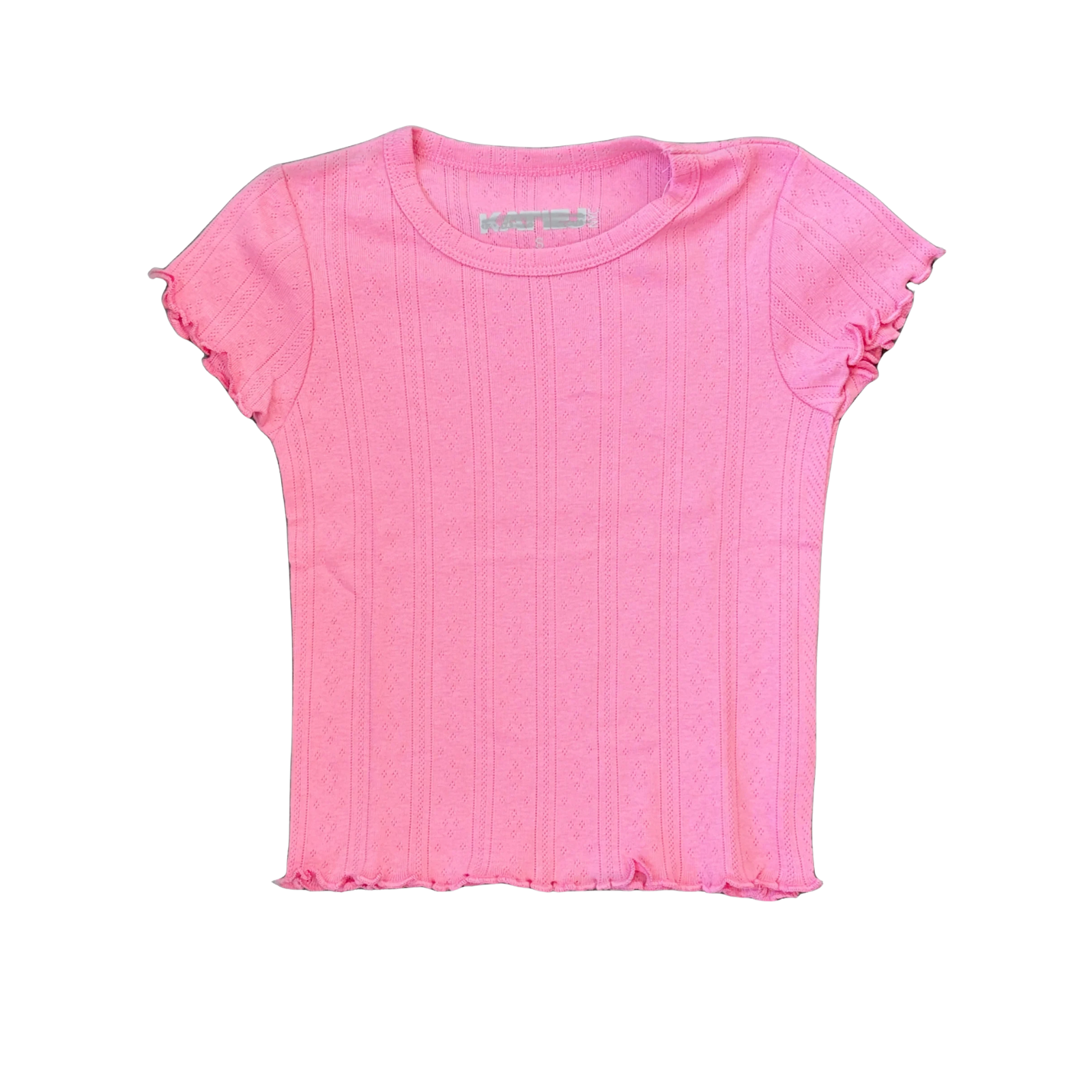 Katie J NYC Girls Marina Pointelle Tee