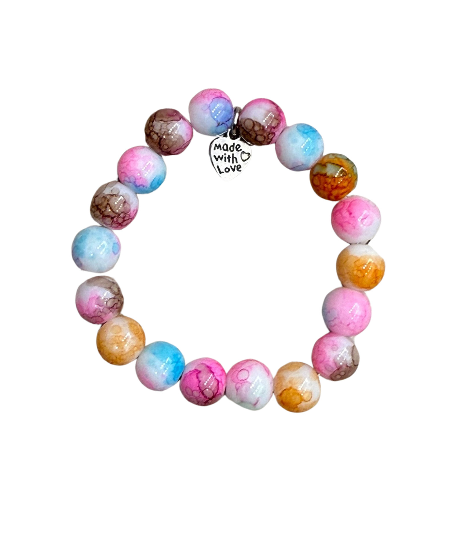 Arm Candy Oversized Glass Beads Bracelet Jewelry - Young Cori's Arm Candy Cotton Candy