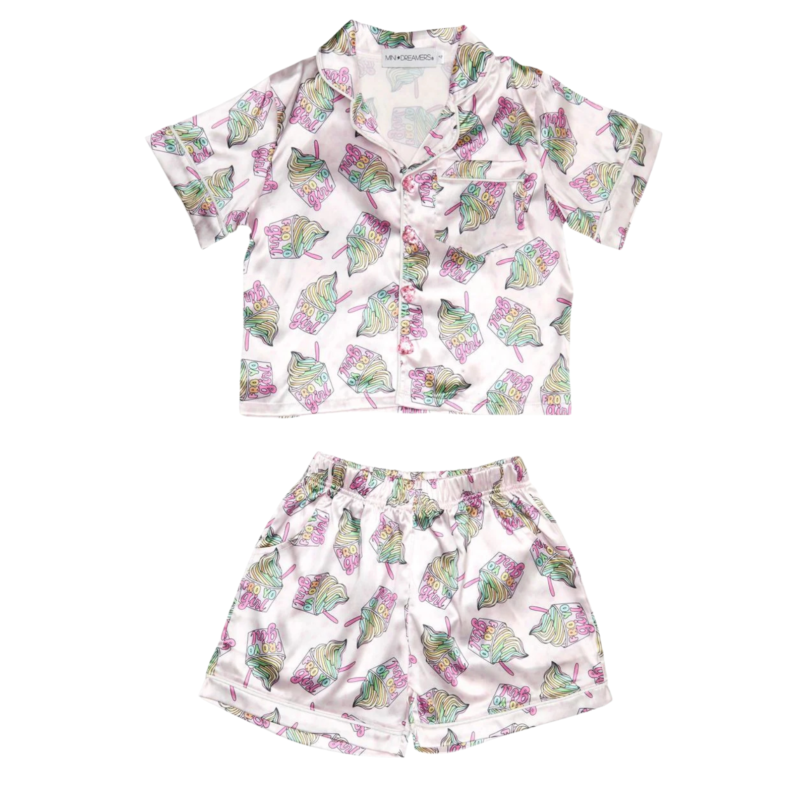 Mini Dreamers Girls Frozen Yogurt Short Silky Set