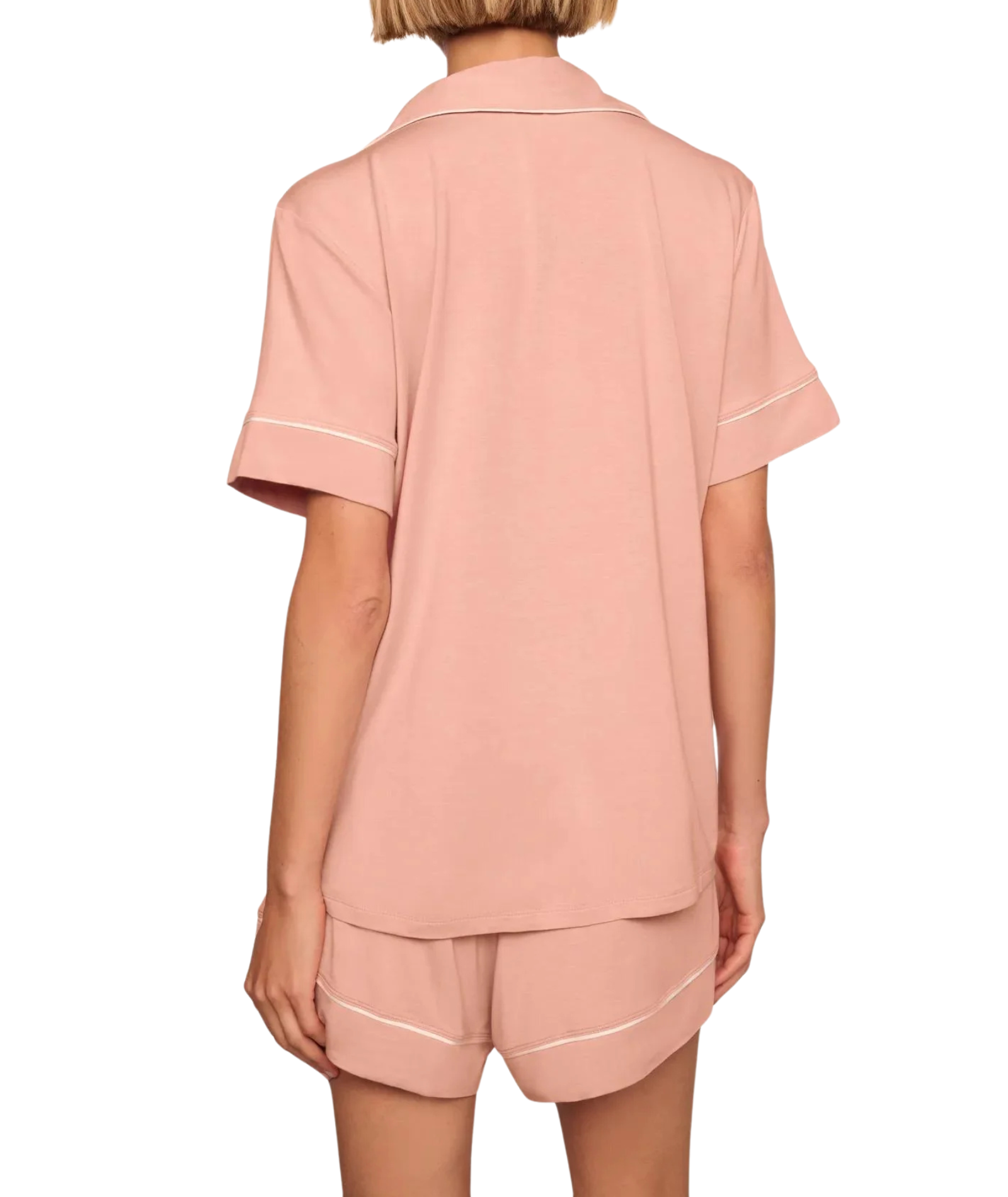 Eberjey Women Gisele Relaxed Short PJ Set Velvet Pink/Ivory Accessories Eberjey