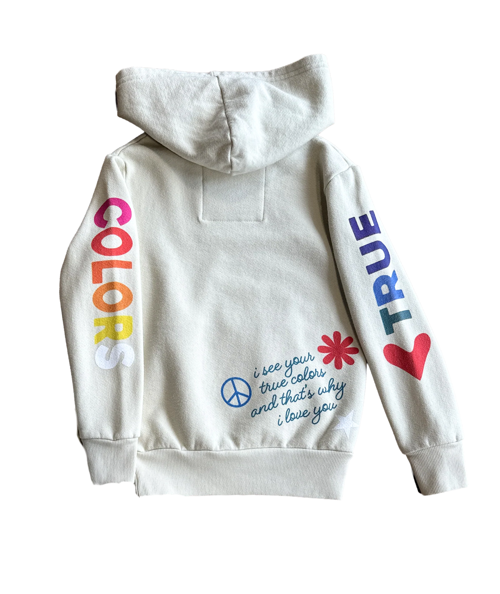 Rowdy Sprout Girls True Colors Hoodie Bone Girls Casual Tops Rowdy Sprout