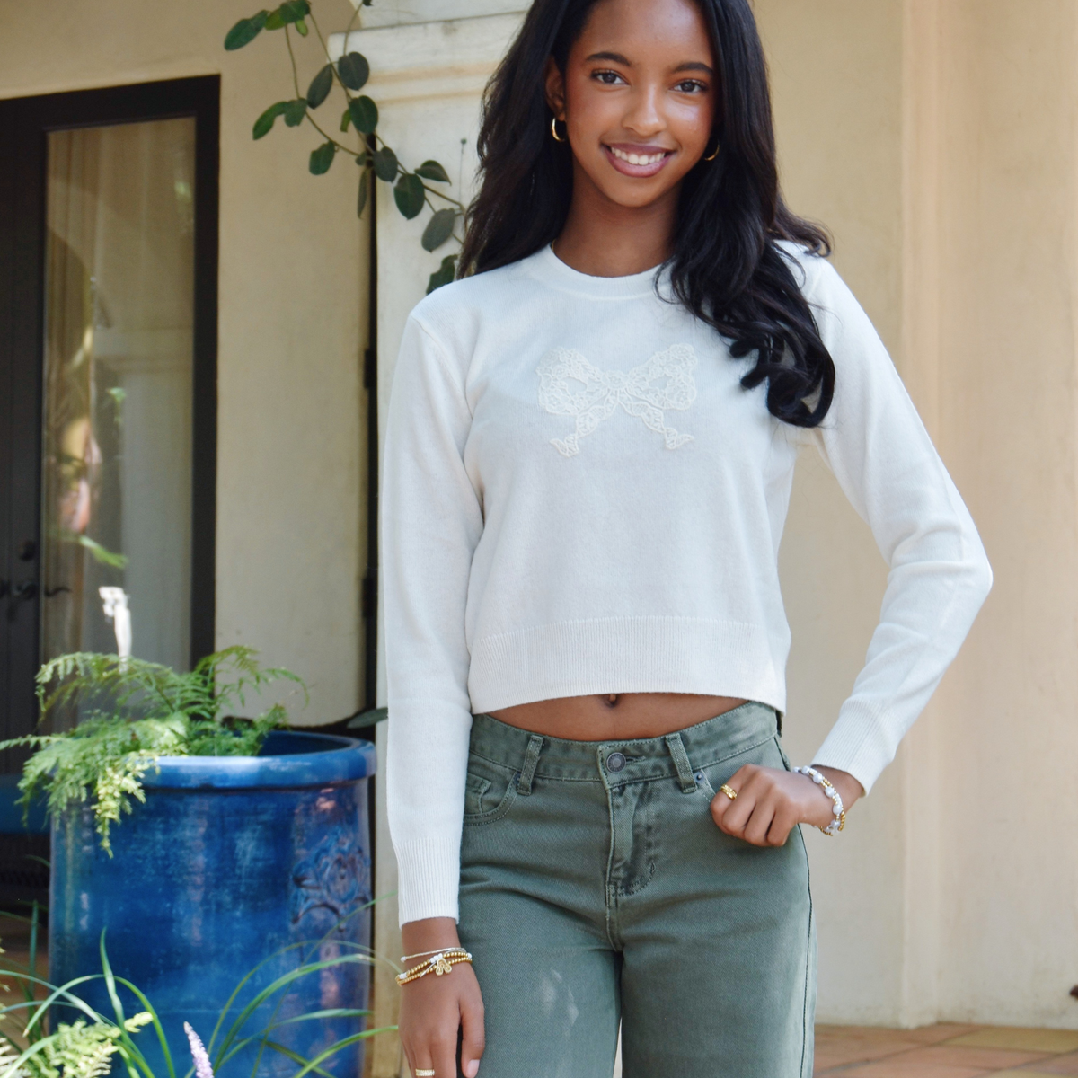 Love Shack Fancy Tween Zolee Pullover