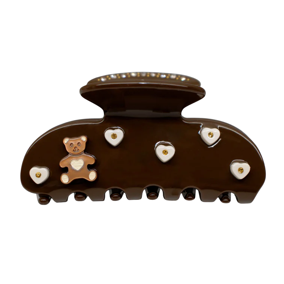 Emi Jay Sweetheart Clip in Toasted Teddy Accessories Emi Jay Brown
