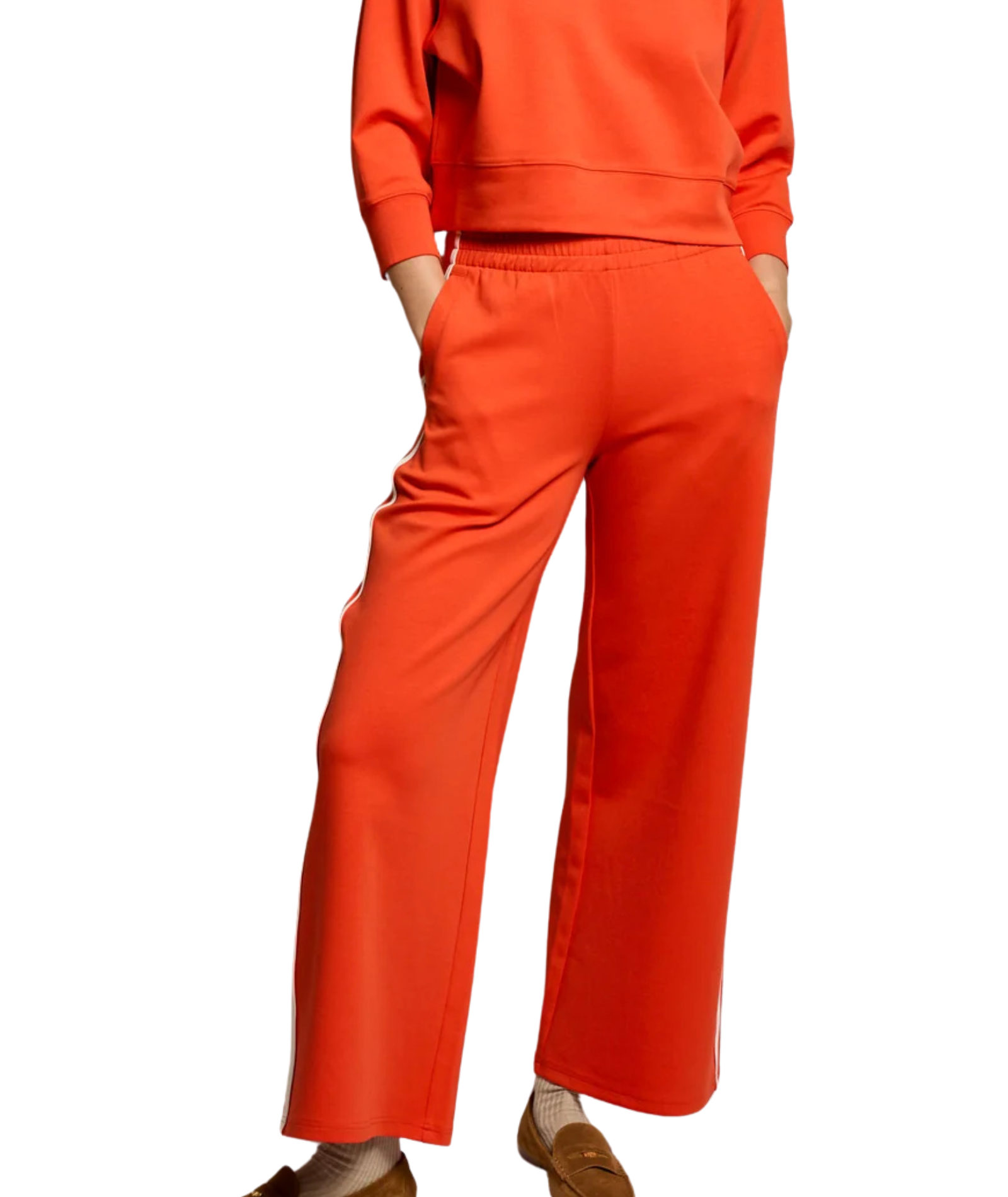 Perfect White Tee Women Mikos Travel Wide Leg Sweatpants Womens Casual Bottoms Perfect White Tee